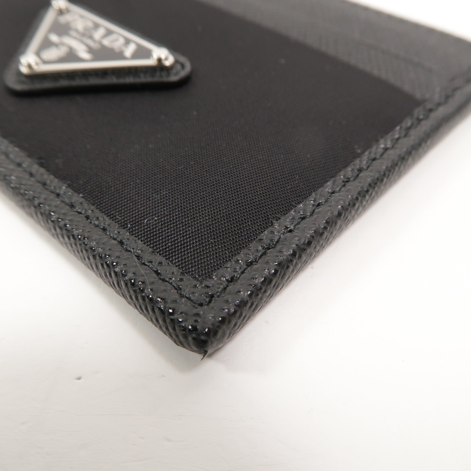 PRADA 尼龍/皮革Re-Nylon & Saffiano Leather Card Holder卡片套