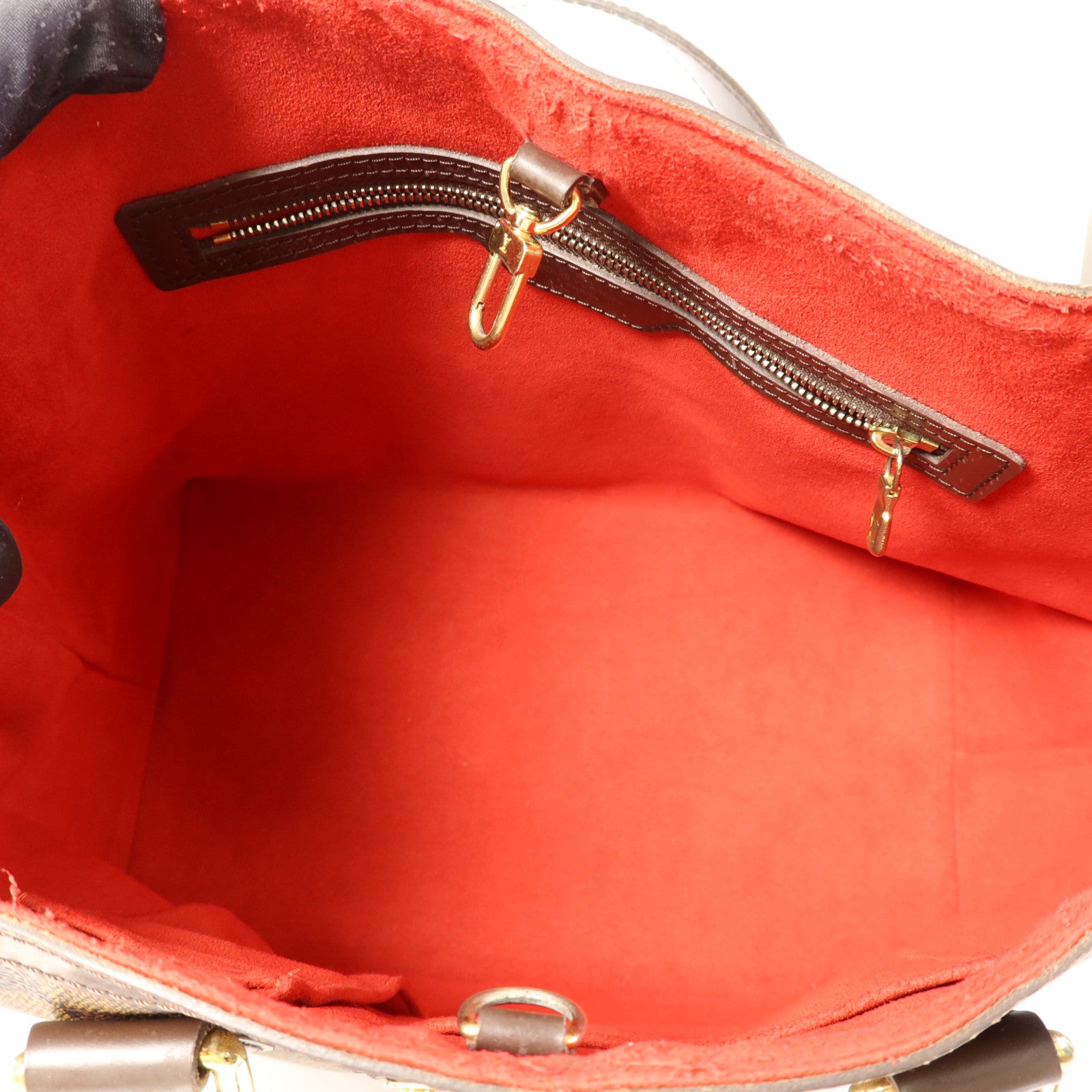 LOUIS VUITTON Damier Hampstead PM金扣手挽袋