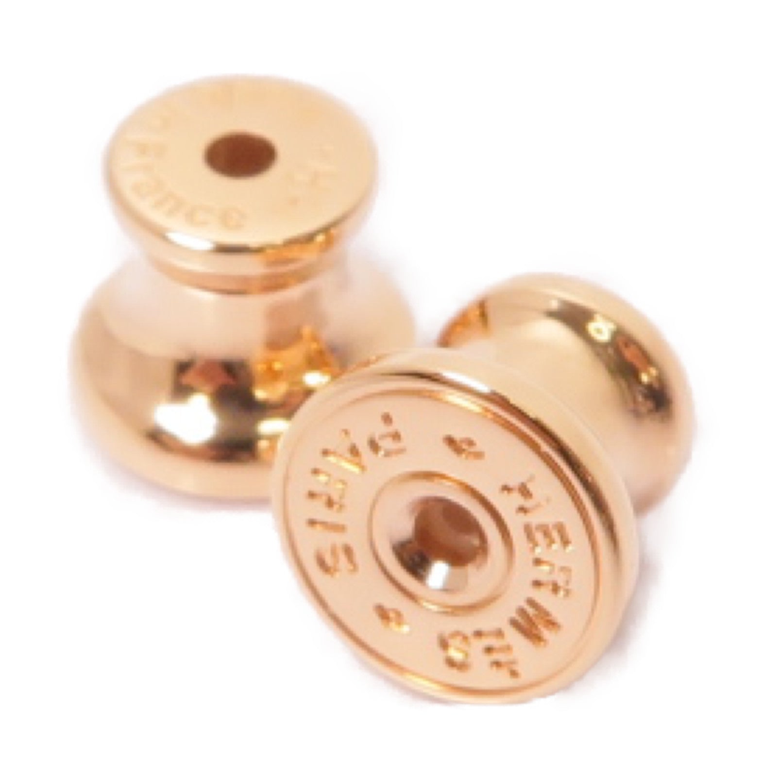 HERMES 金屬Mini Pop H Earrings耳環奶油白色/金色