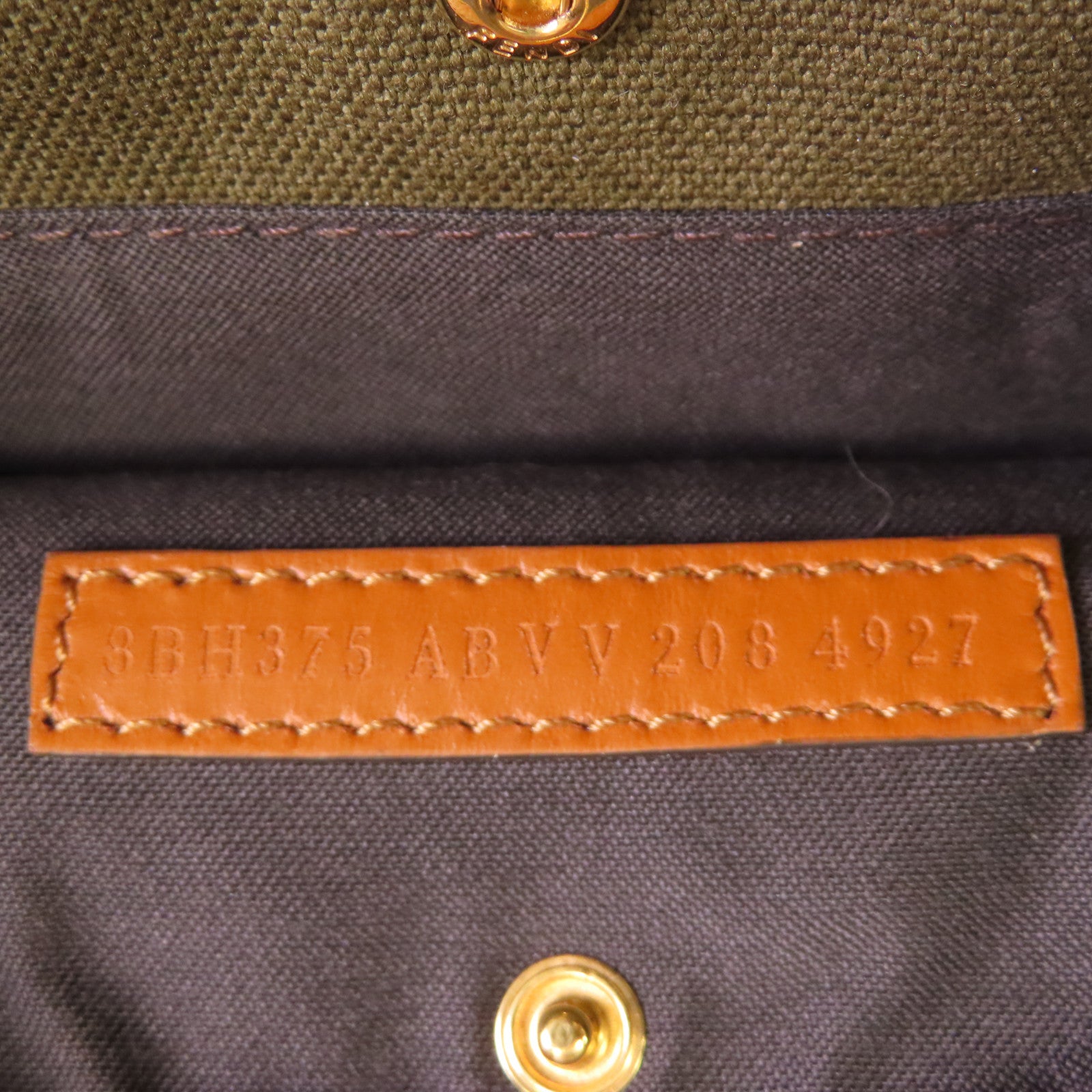 FENDI 帆布Peekaboo X Tote Canvas Large 2Way Shoulder Bag金扣手挽肩背兩用袋軍綠色
