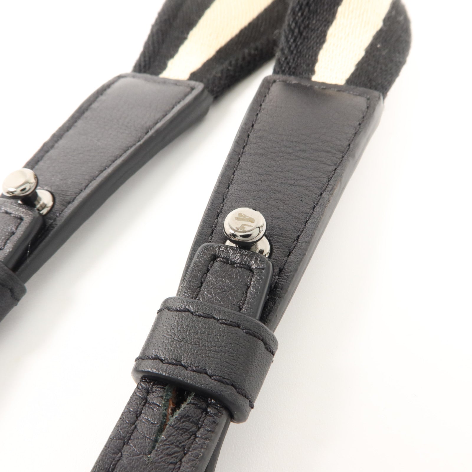 Delvaux 帆布/牛皮皮革Shoulder Strap肩帶