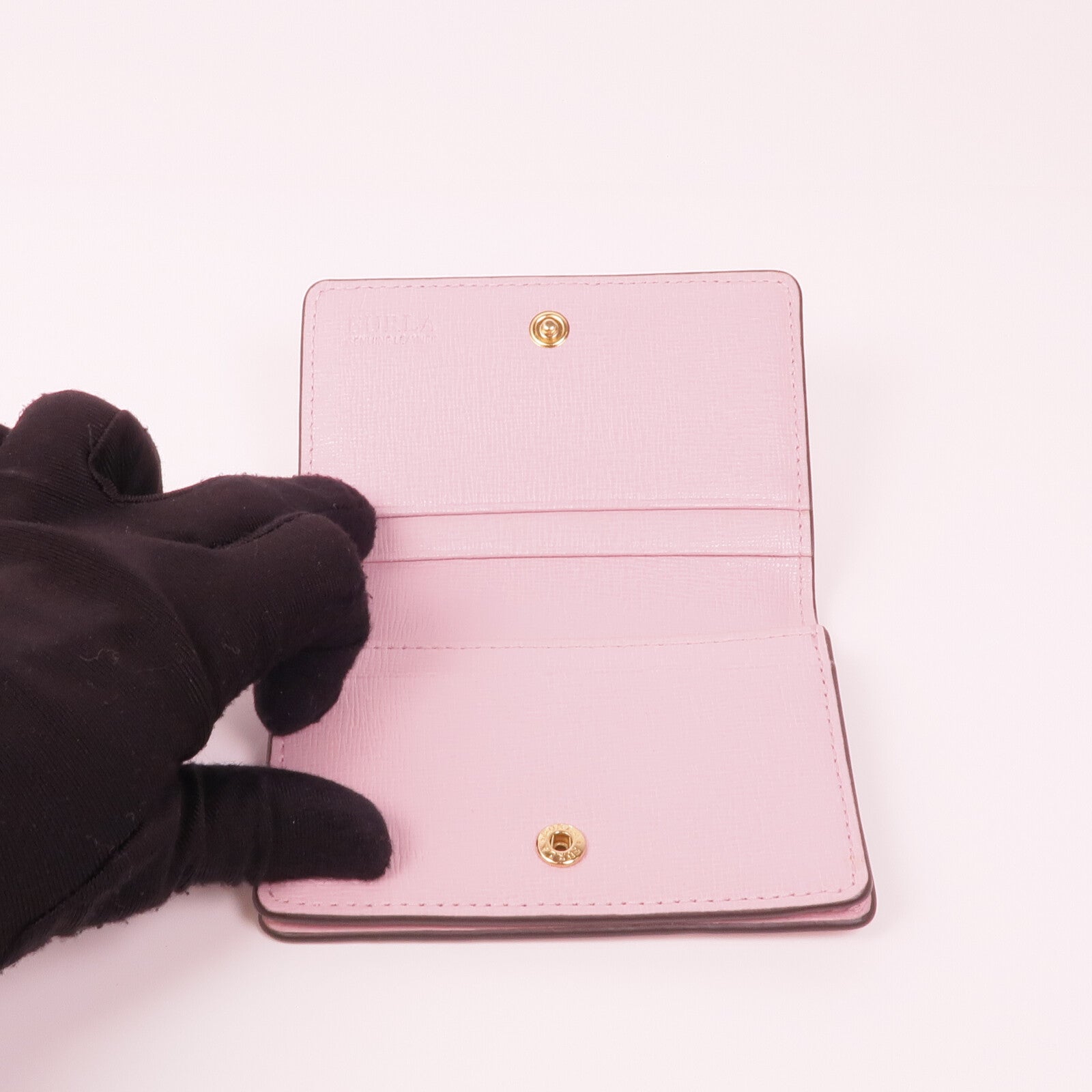 Furla 牛皮皮革Card Case金扣卡片套