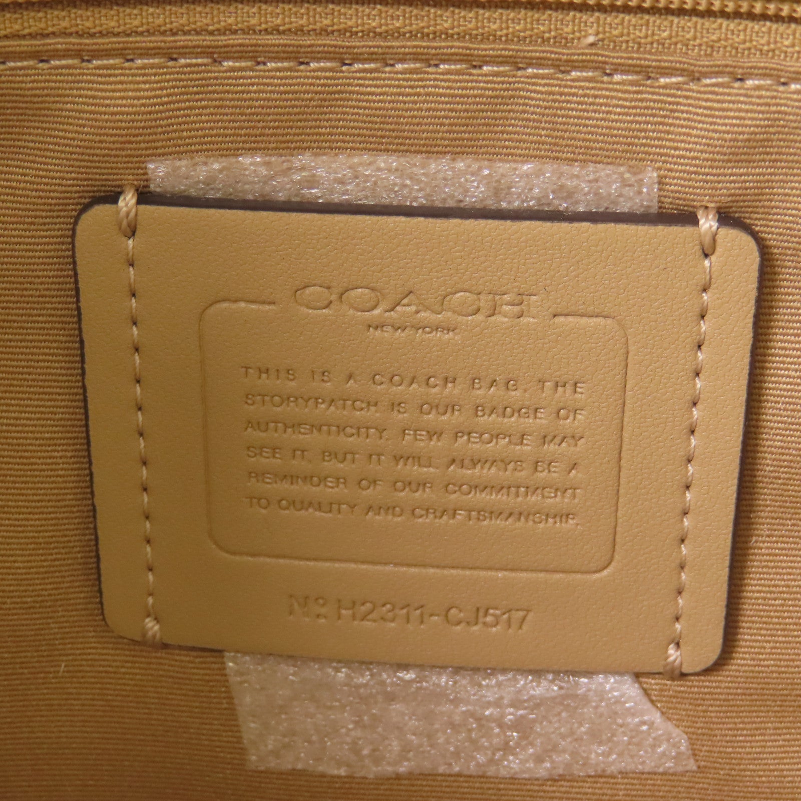 COACH GHW Shoulder Bag Calfskin Leather