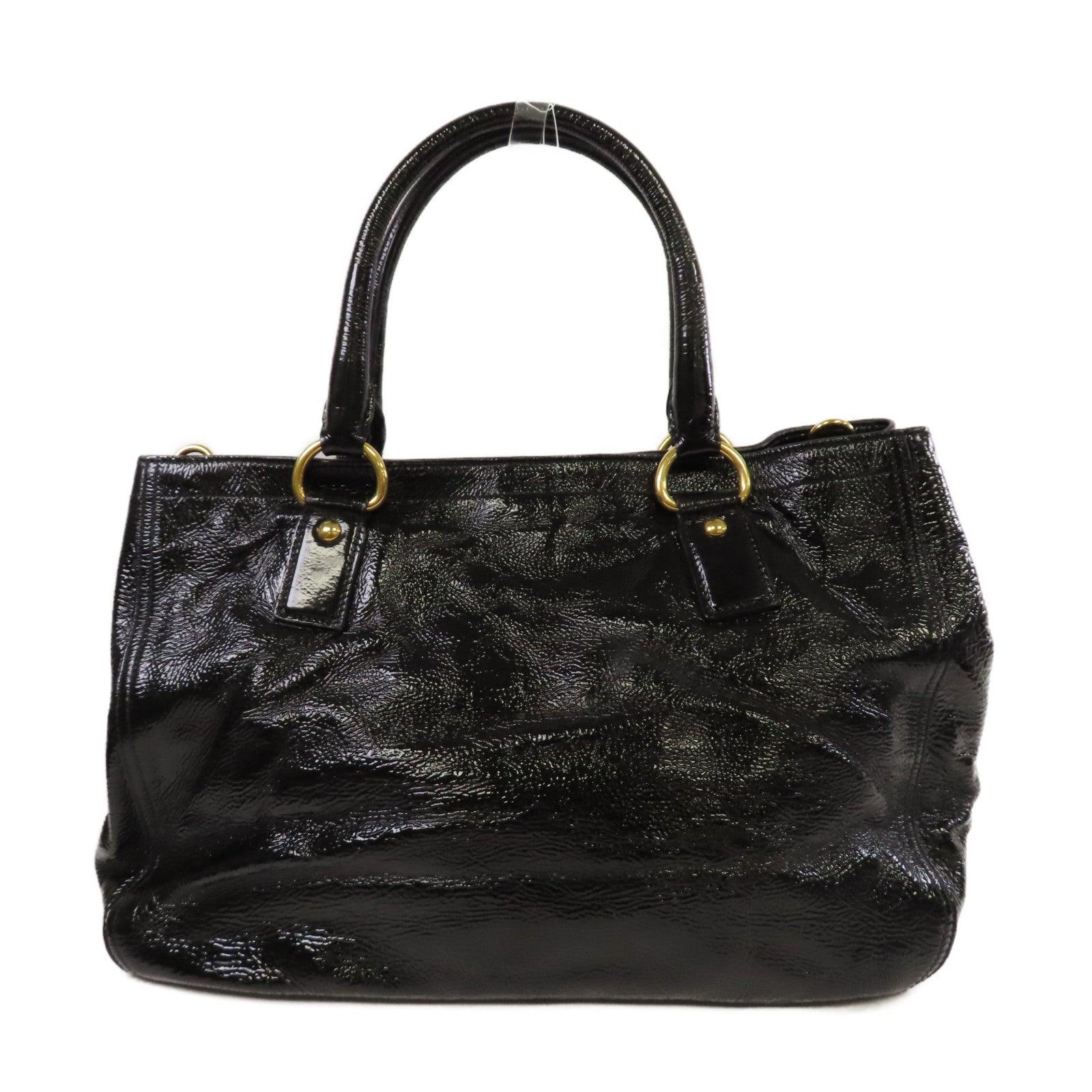 PRADA 【激減優惠】牛皮皮革2 Way Shoulder金扣手挽肩背兩用袋黑色