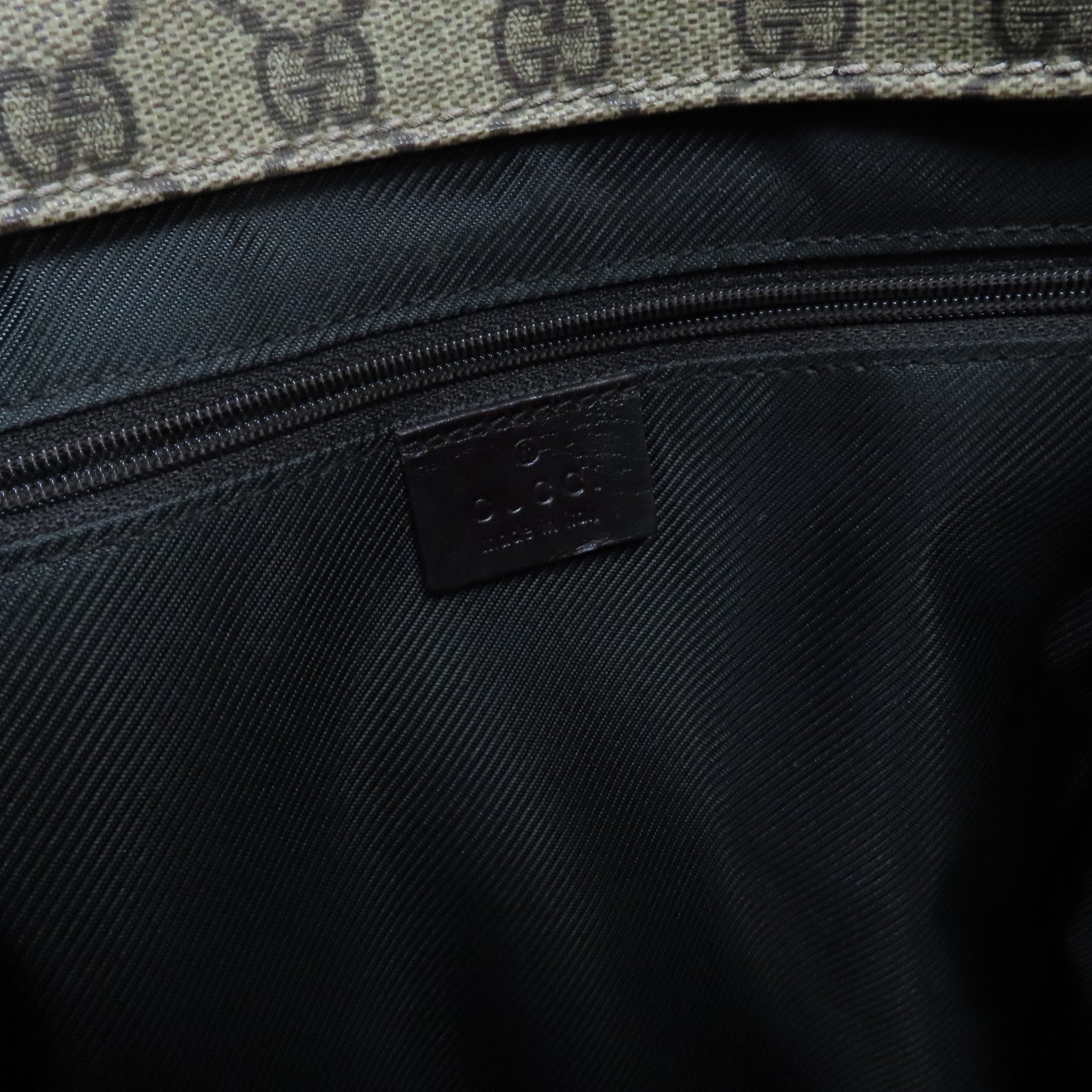 GUCCI 塗層帆布Hand Bag銀扣手挽袋啡色
