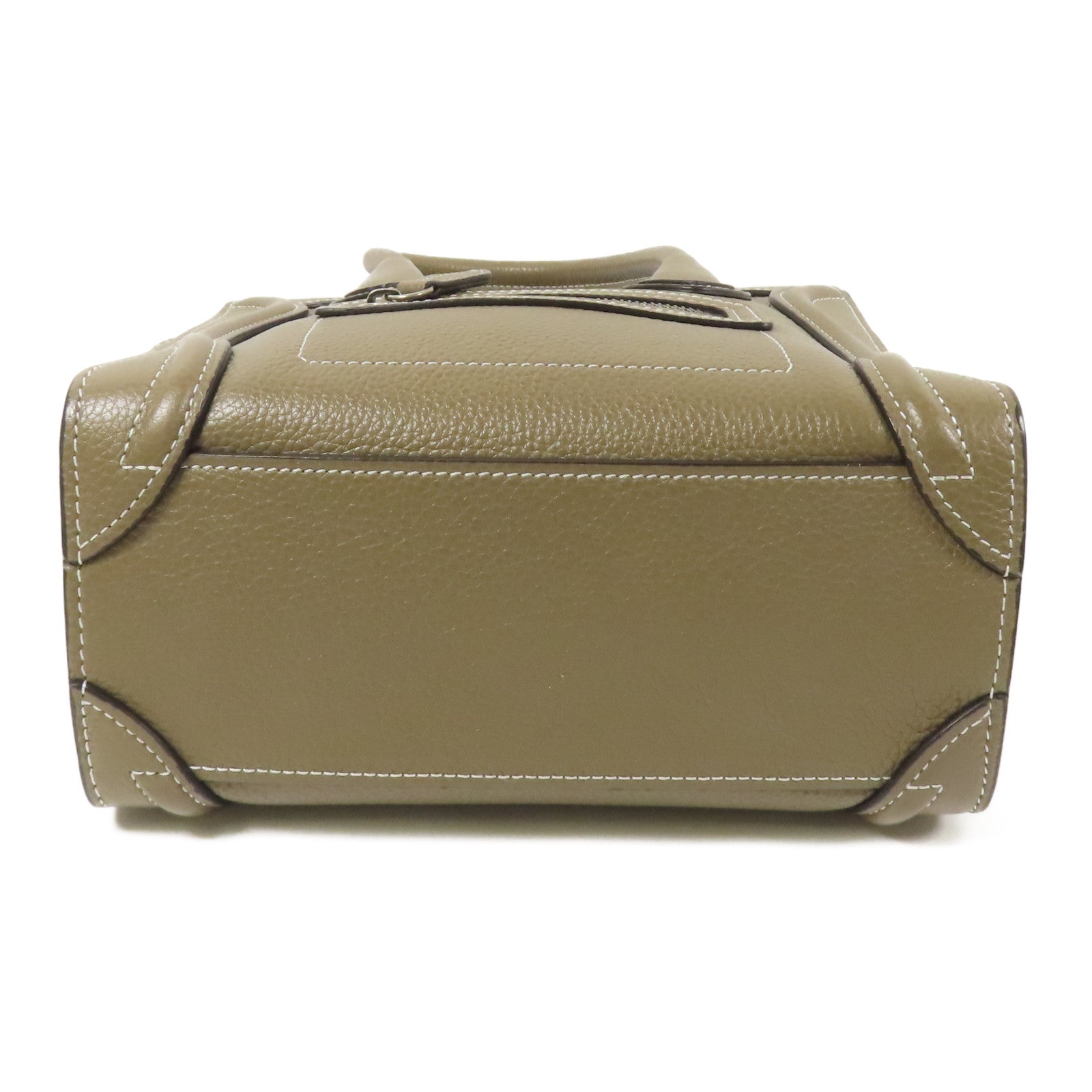 CELINE 牛皮皮革Nano Luggage銀扣手挽肩背兩用袋