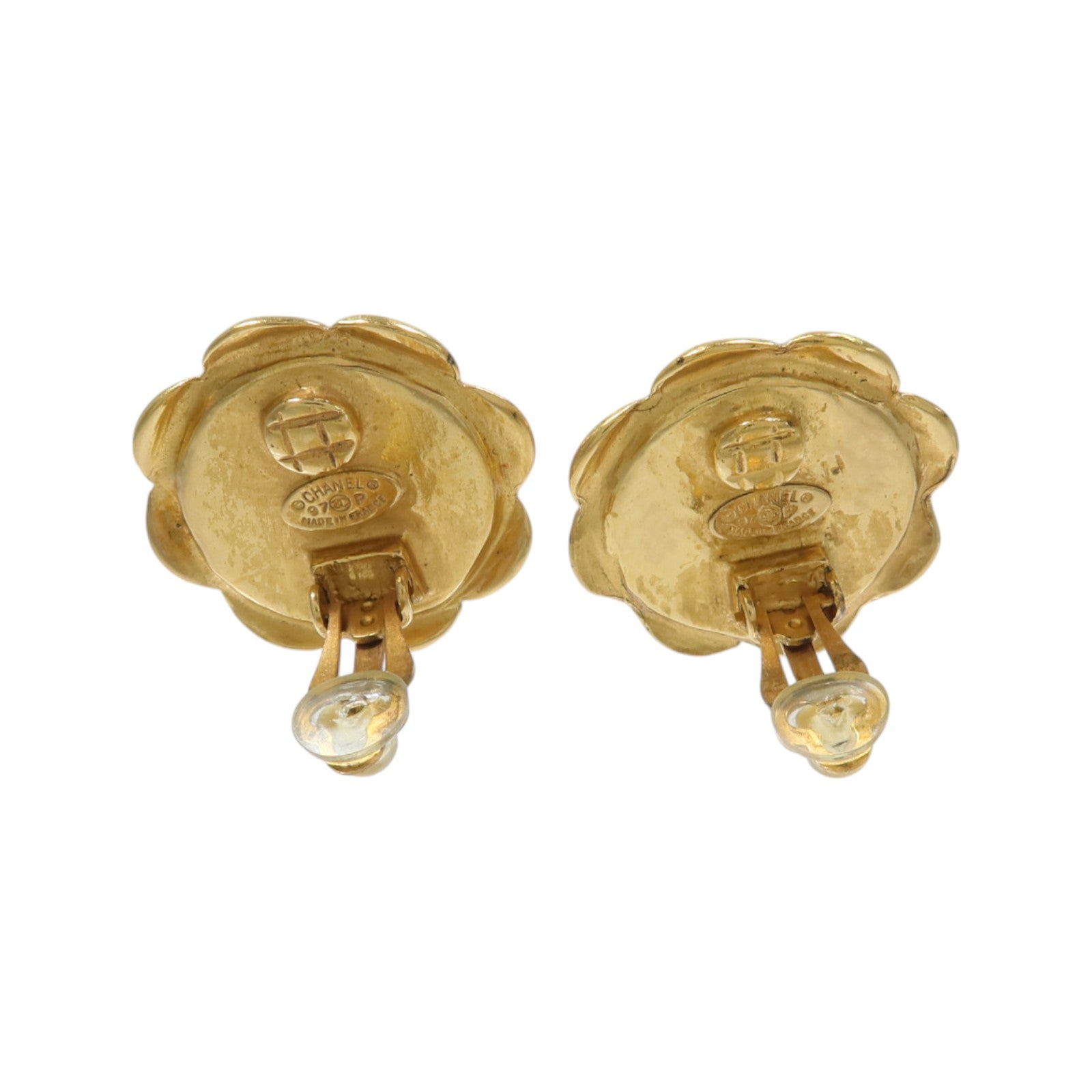 CHANEL 金屬/PVC Vintage Earrings耳環