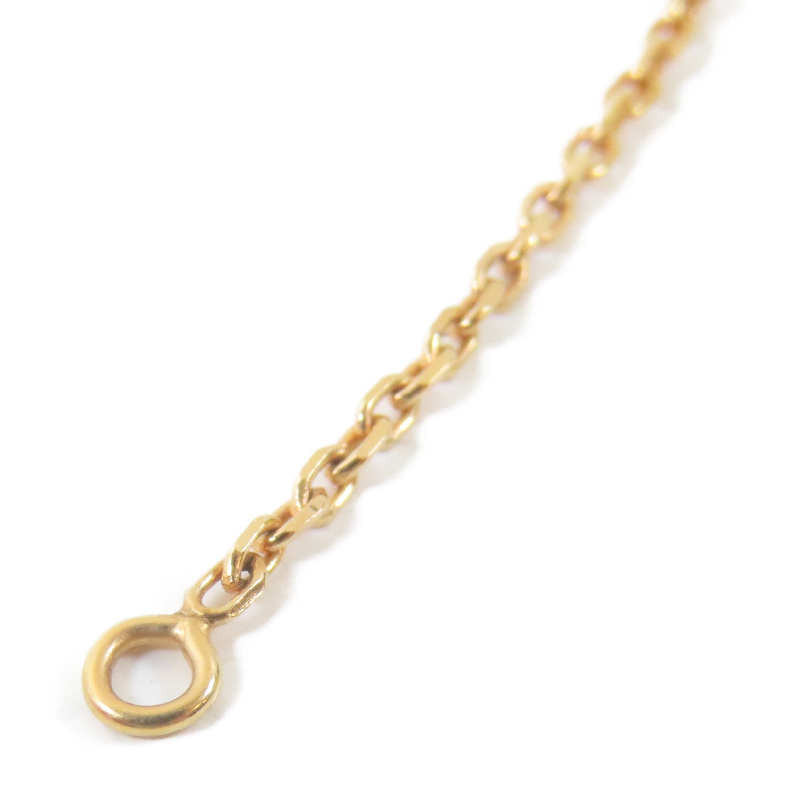 HERMES 金屬Mini Pop H Necklace項鍊金色/Marron Glace/灰色#40cm