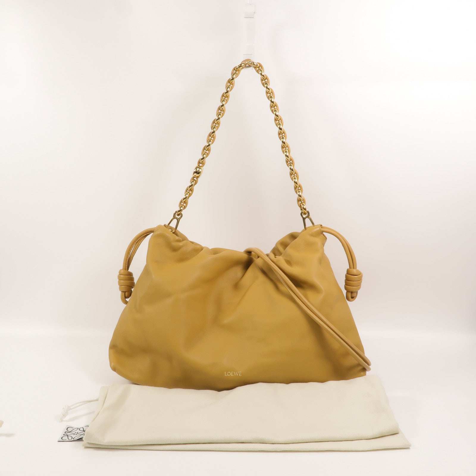 LOEWE 羊皮皮革Flamenco Purse Large鏈帶手挽肩背兩用袋