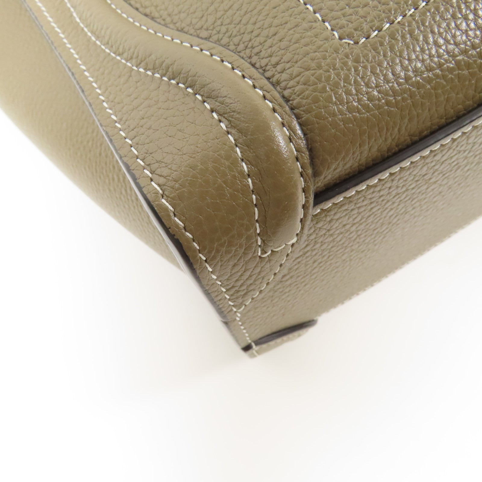 CELINE 牛皮皮革Nano Luggage銀扣手挽肩背兩用袋