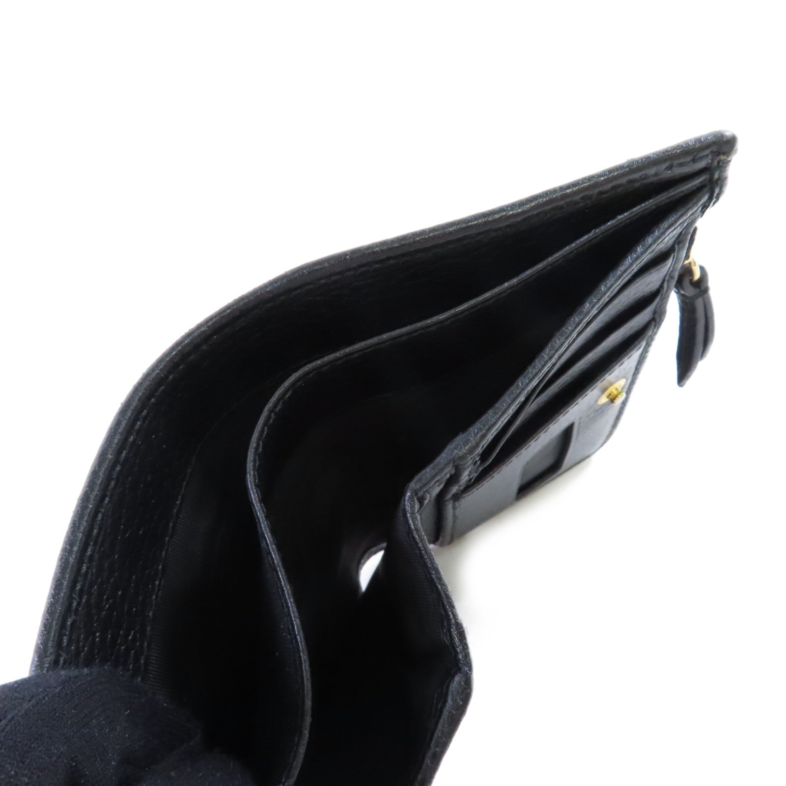 GUCCI 牛皮皮革Petit GG Marmont L-Shaped Zipper Medium Wallet金扣錢包黑色