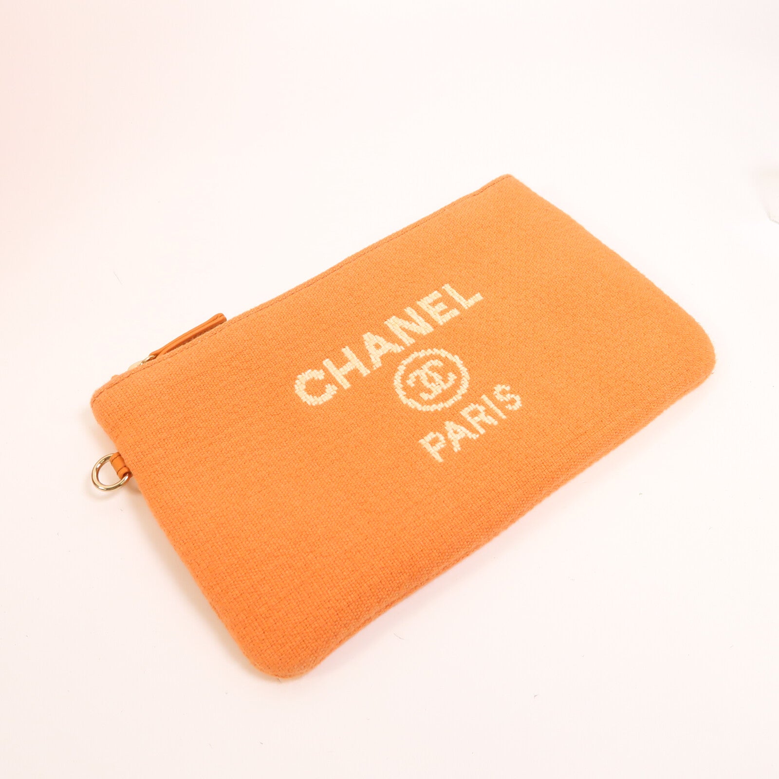 CHANEL 帆布Deauville Tote金扣手挽肩背兩用袋