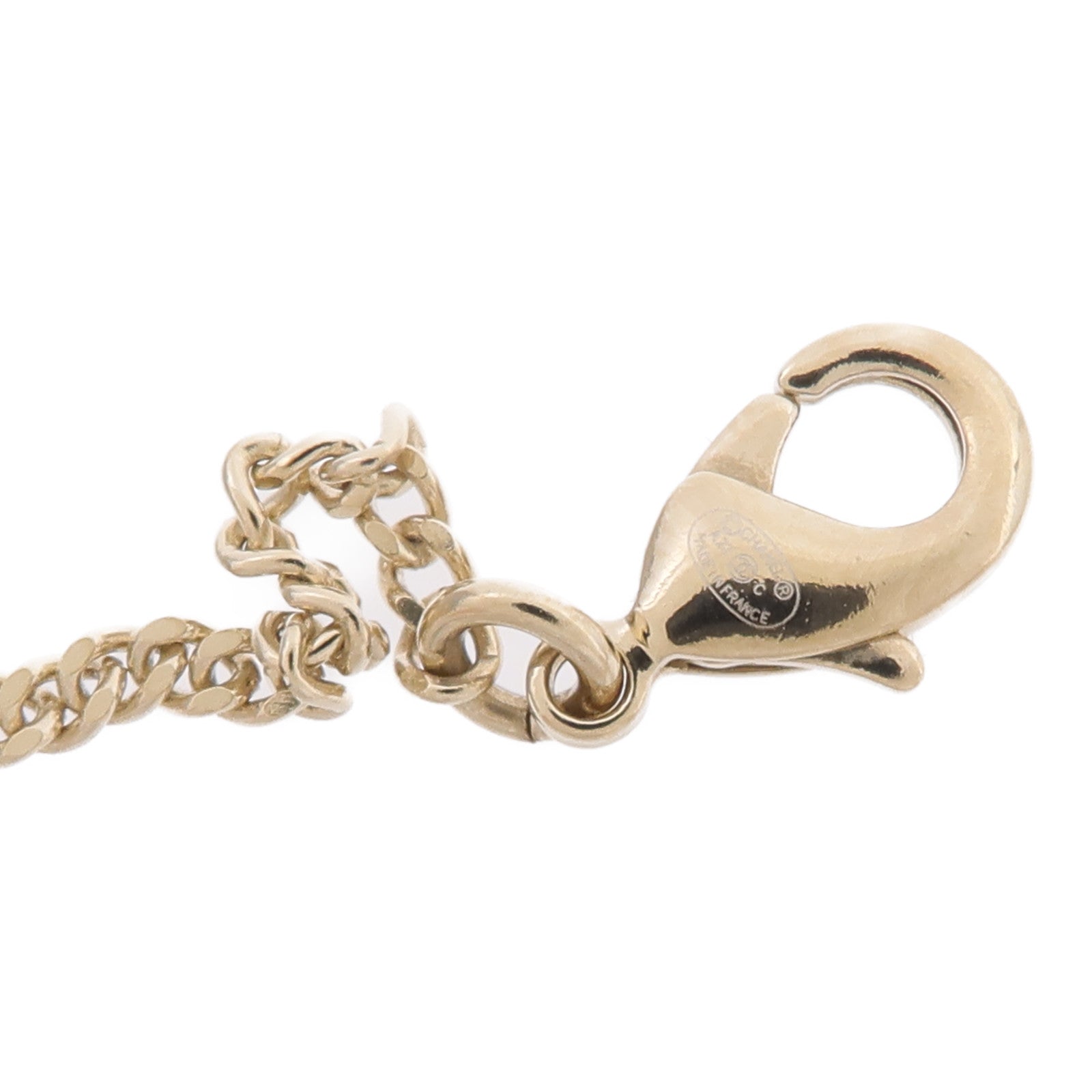 CHANEL 金屬Crystal Cut-Out CC Logo Necklace項鍊
