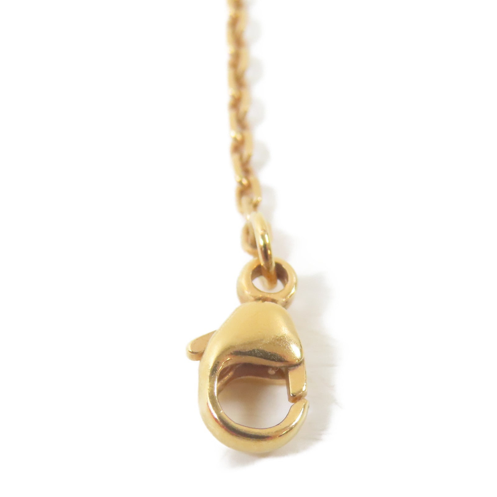 HERMES 金屬Mini Pop H Necklace項鍊金色/Marron Glace/灰色#40cm