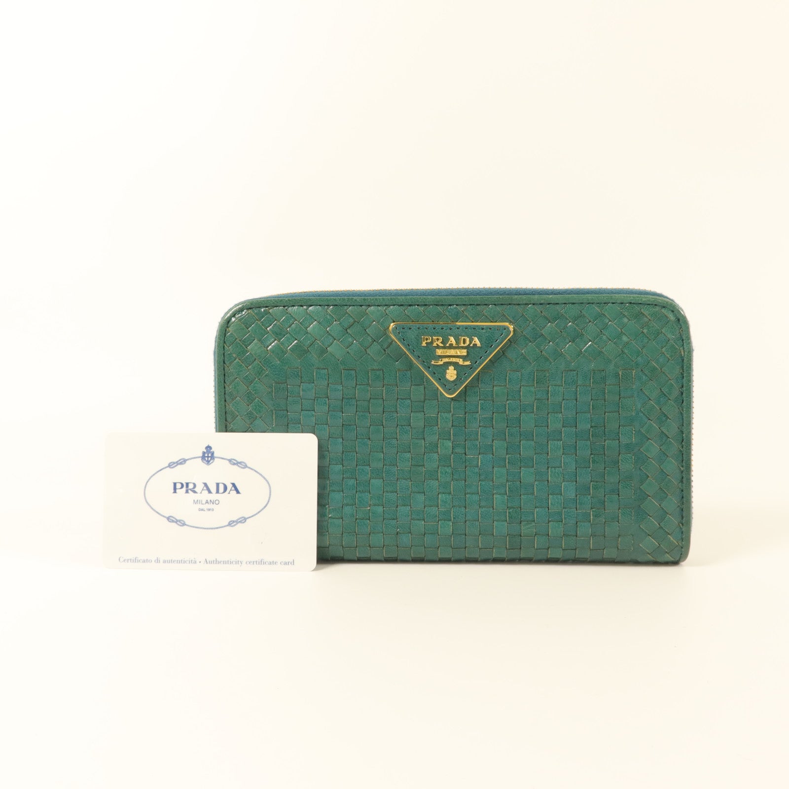 PRADA 牛皮皮革Zipper Long Wallet長錢包