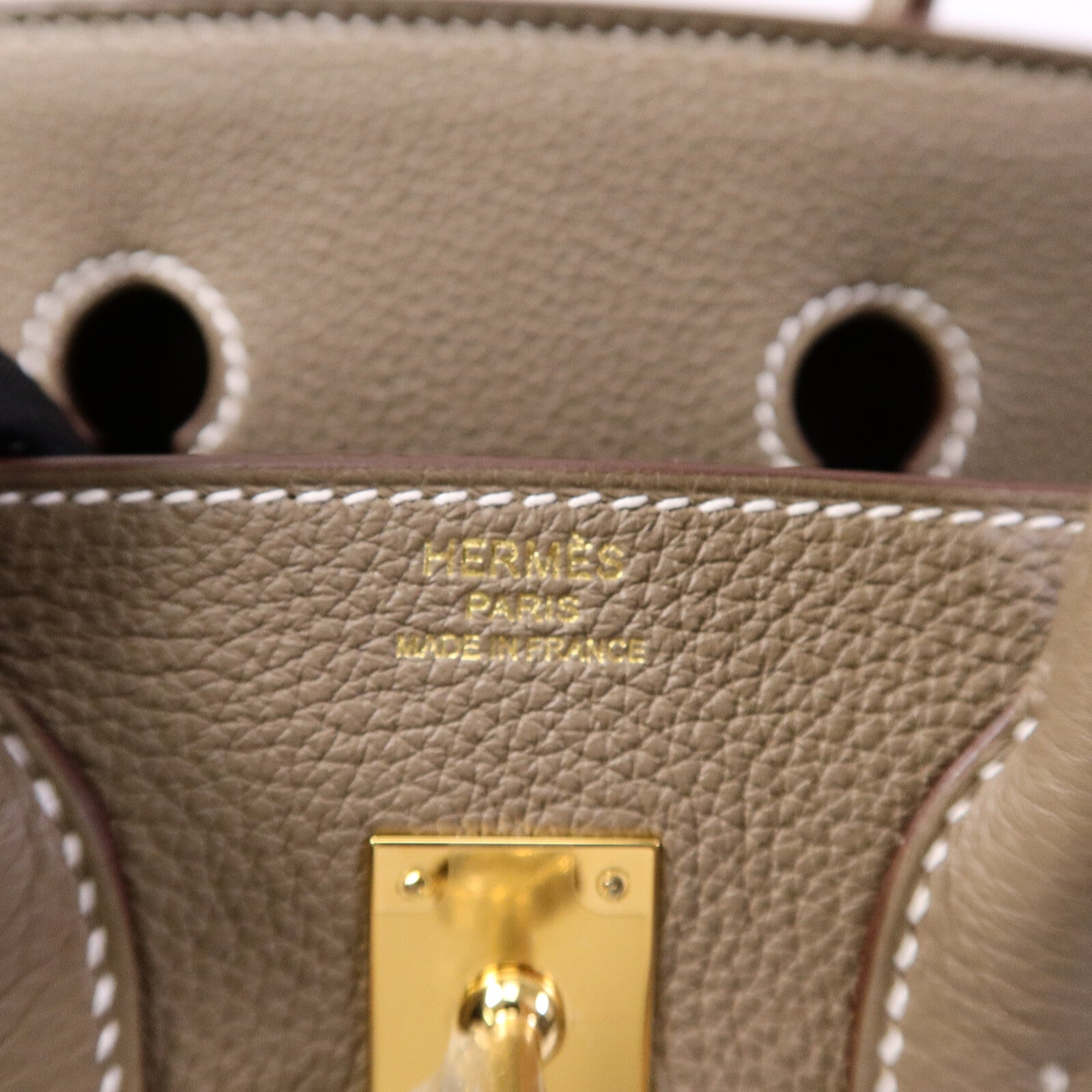 HERMES Togo皮革Birkin 25手挽袋Etoupe