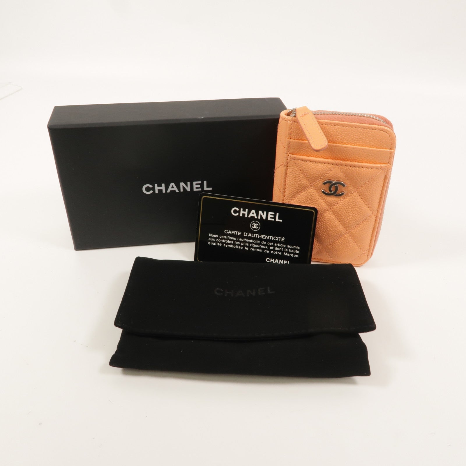 CHANEL 牛皮皮革Classic Zipped Card Case卡片套
