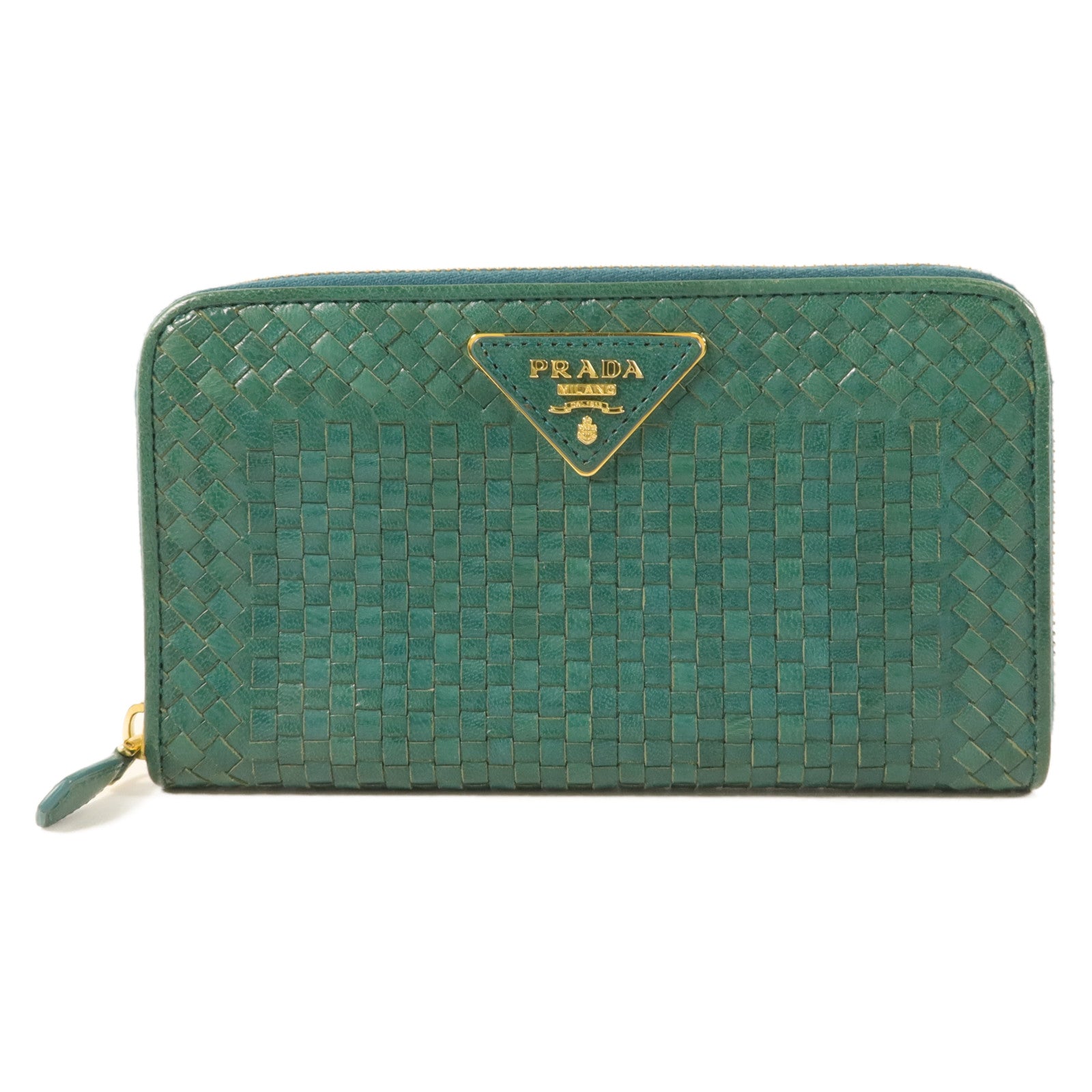 PRADA 牛皮皮革Zipper Long Wallet長錢包