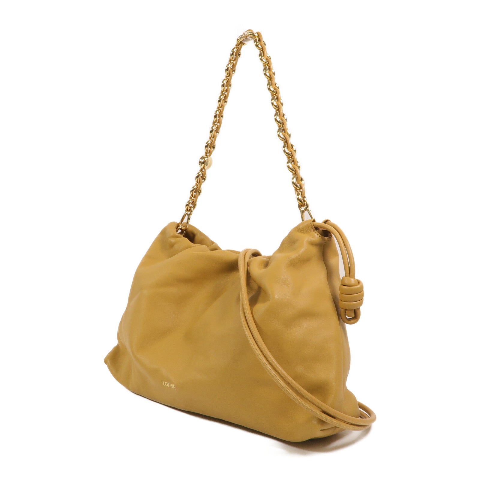 LOEWE 羊皮皮革Flamenco Purse Large鏈帶手挽肩背兩用袋