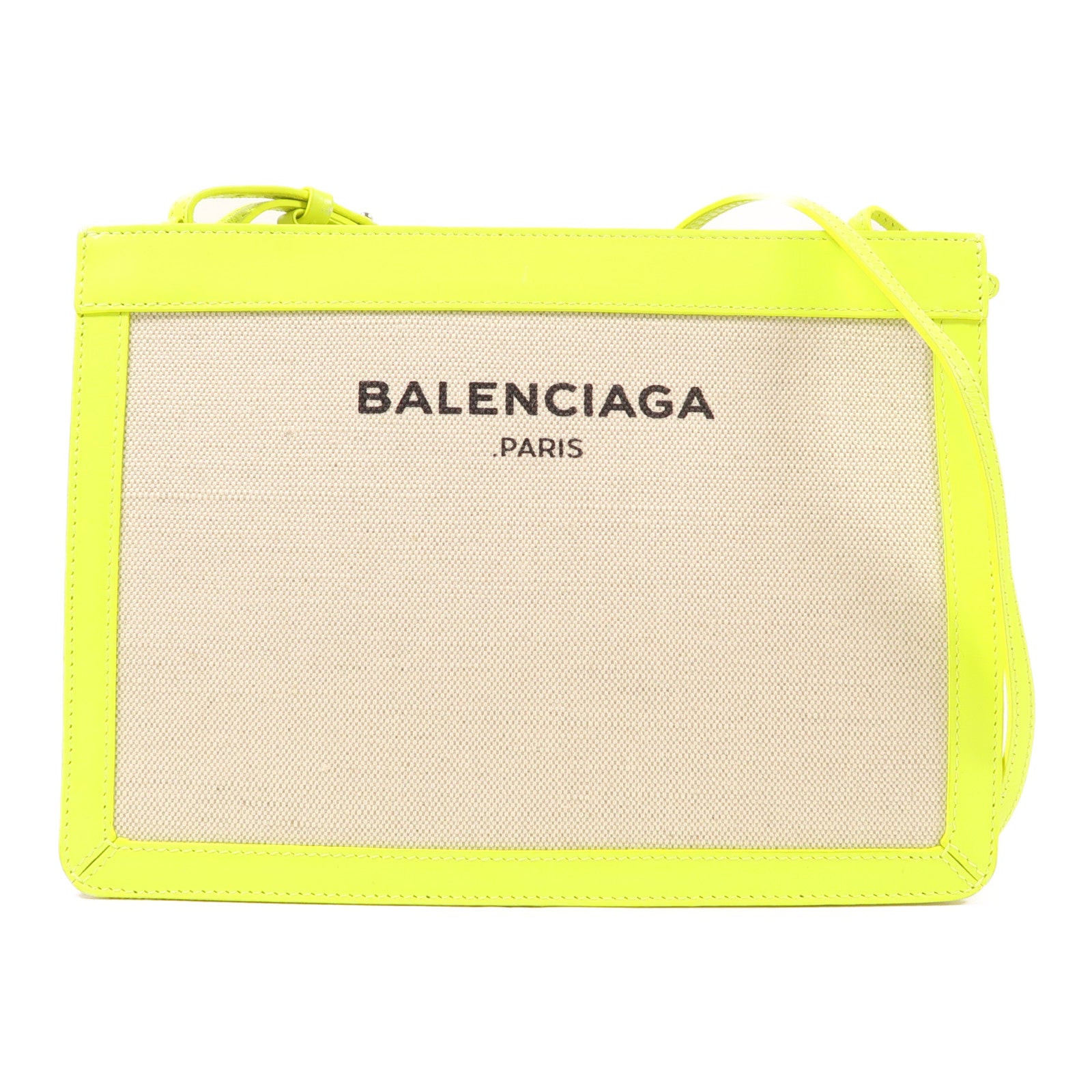 BALENCIAGA 帆布Shoulder Bag銀扣肩背袋