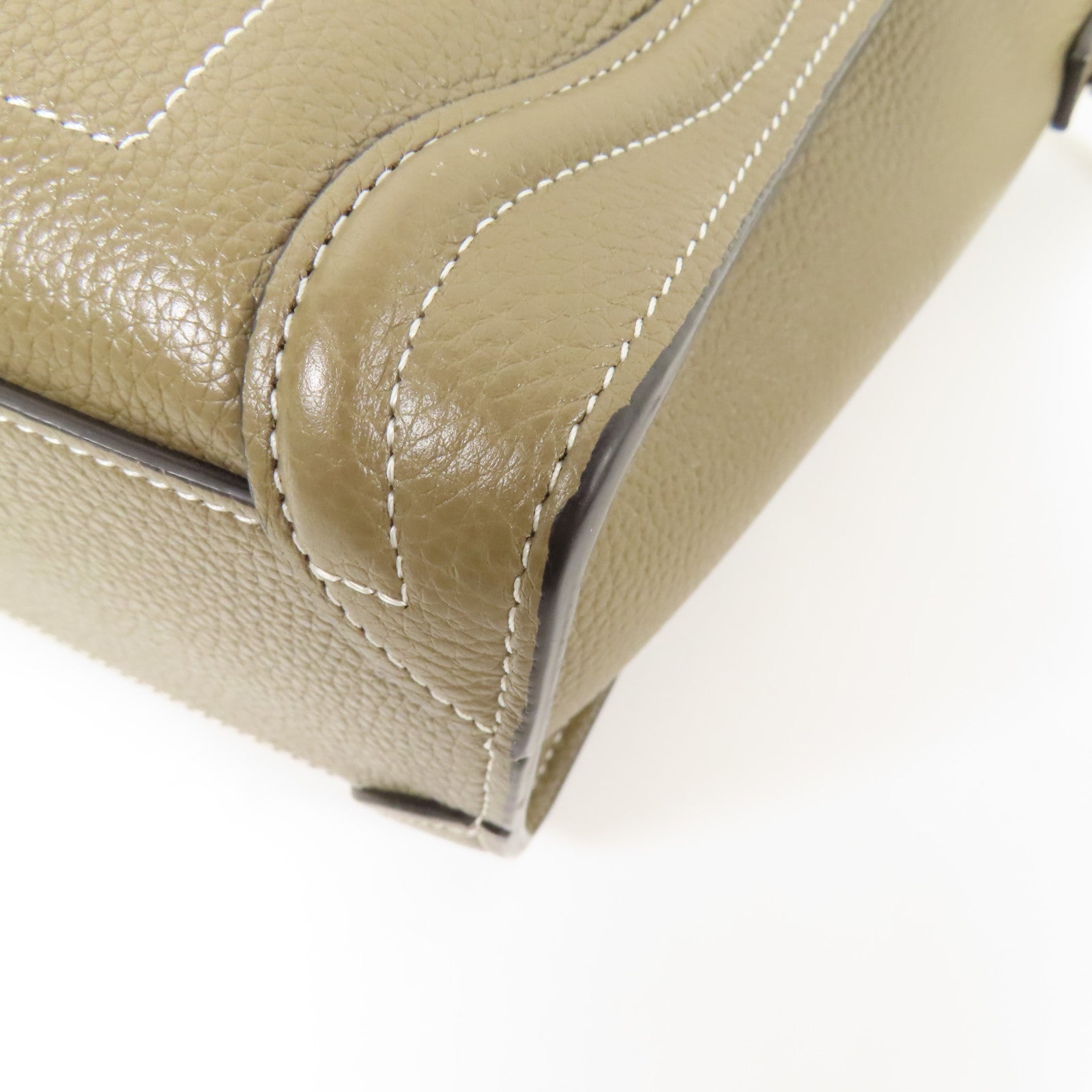 CELINE 牛皮皮革Nano Luggage銀扣手挽肩背兩用袋