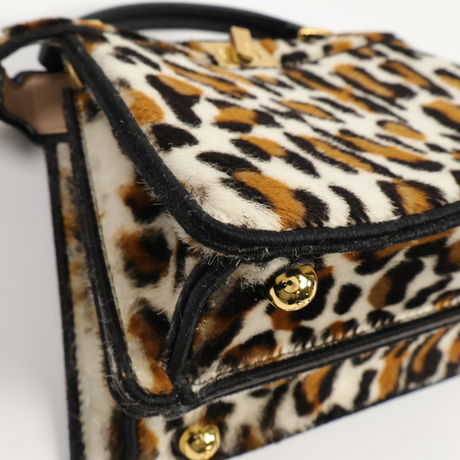 FENDI 馬毛Peekaboo ISeeU Petite手挽肩背兩用袋