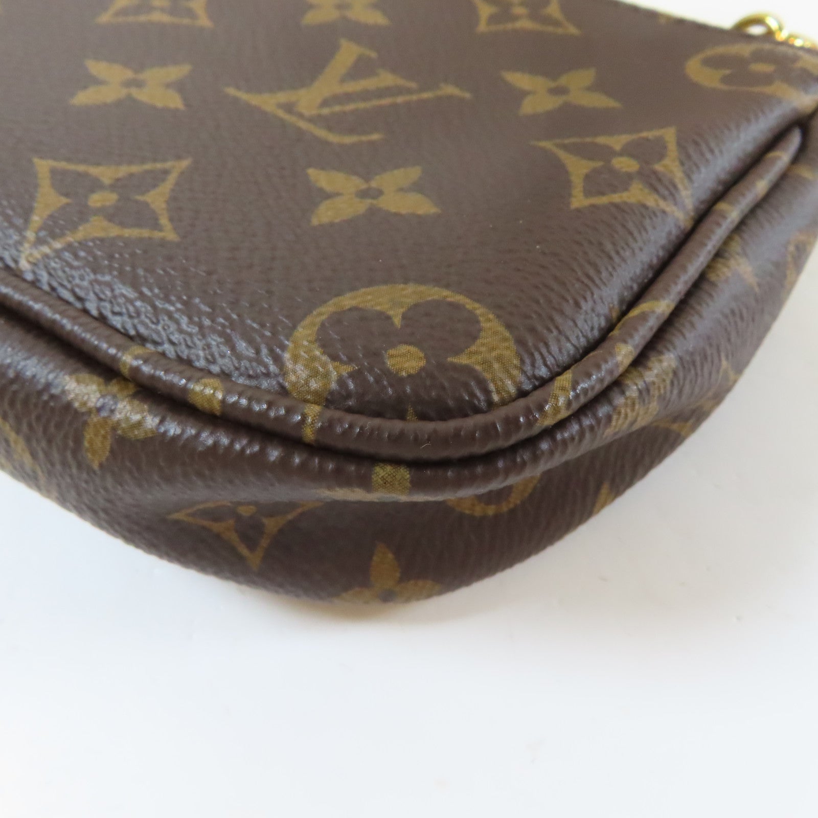 LOUIS VUITTON 【清倉大減價】Monogram Multi Pochette Accessoires金扣手挽肩背兩用袋啡色/粉紅色