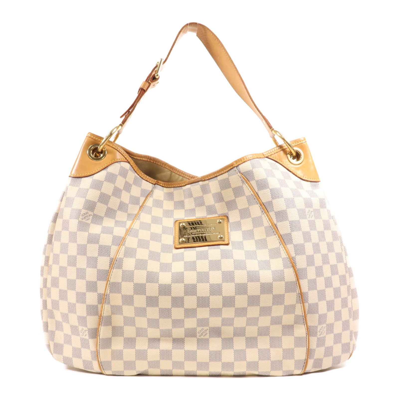 LOUIS VUITTON Damier Azur Galliera GM金扣肩背袋
