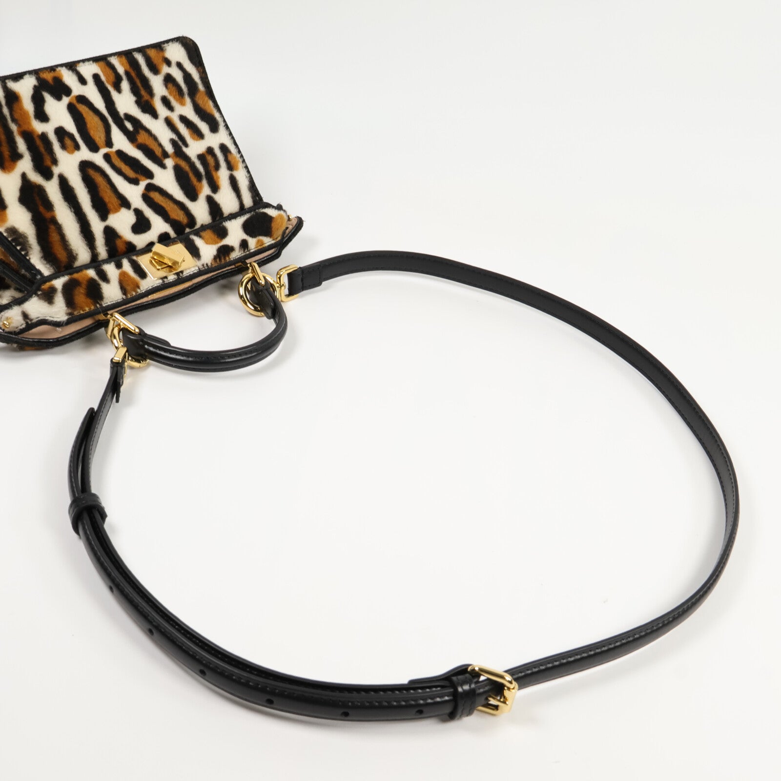 FENDI 馬毛Peekaboo ISeeU Petite手挽肩背兩用袋