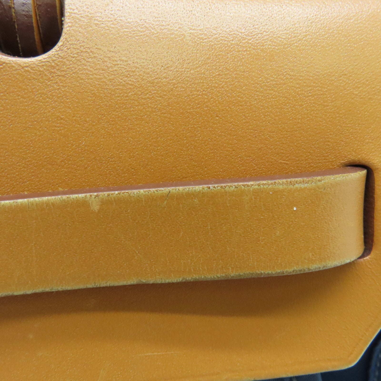 HERMES 帆布HerBag PM銀扣手挽肩背兩用袋Blue De Malte/藍色