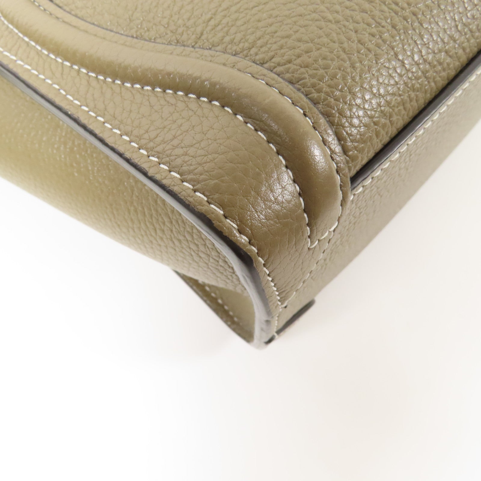 CELINE 牛皮皮革Nano Luggage銀扣手挽肩背兩用袋