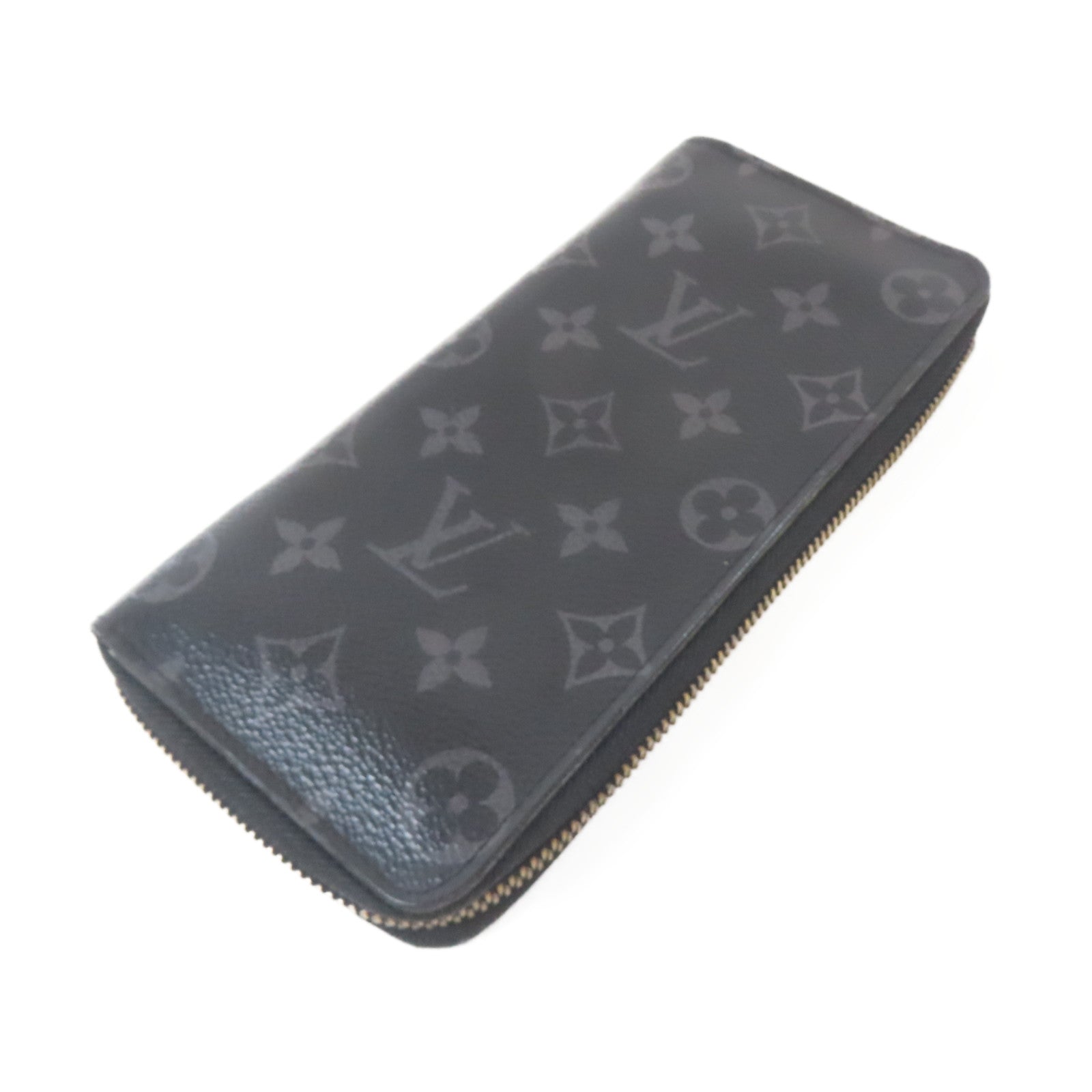 LOUIS VUITTON 【激減優惠】Monogram Eclipse Long Wallet銀扣長錢包黑色