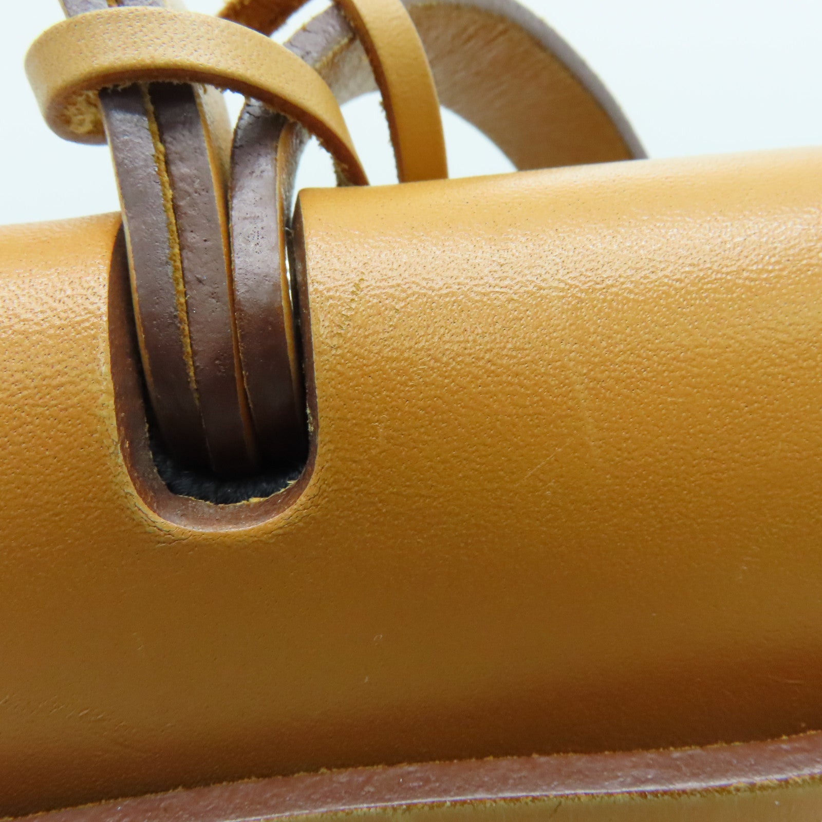 HERMES 帆布HerBag PM銀扣手挽肩背兩用袋Blue De Malte/藍色