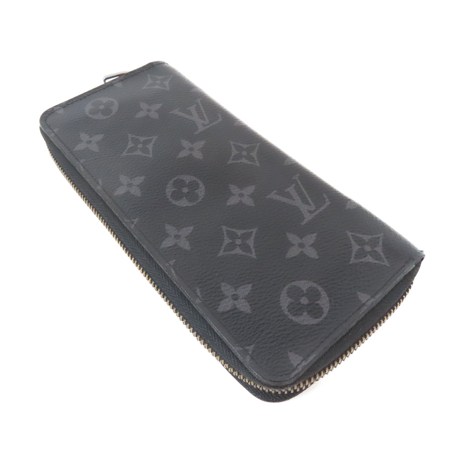 LOUIS VUITTON 【激減優惠】Monogram Eclipse Long Wallet銀扣長錢包黑色