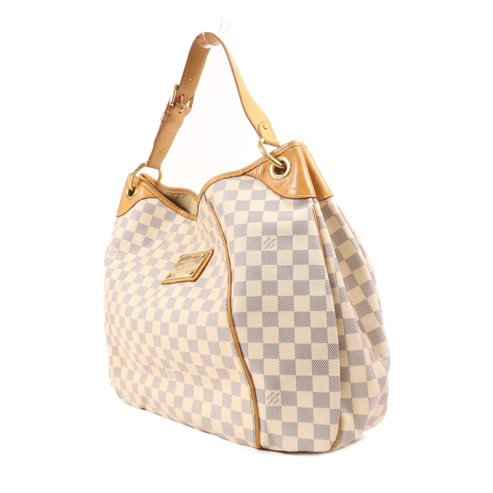 LOUIS VUITTON Damier Azur Galliera GM金扣肩背袋