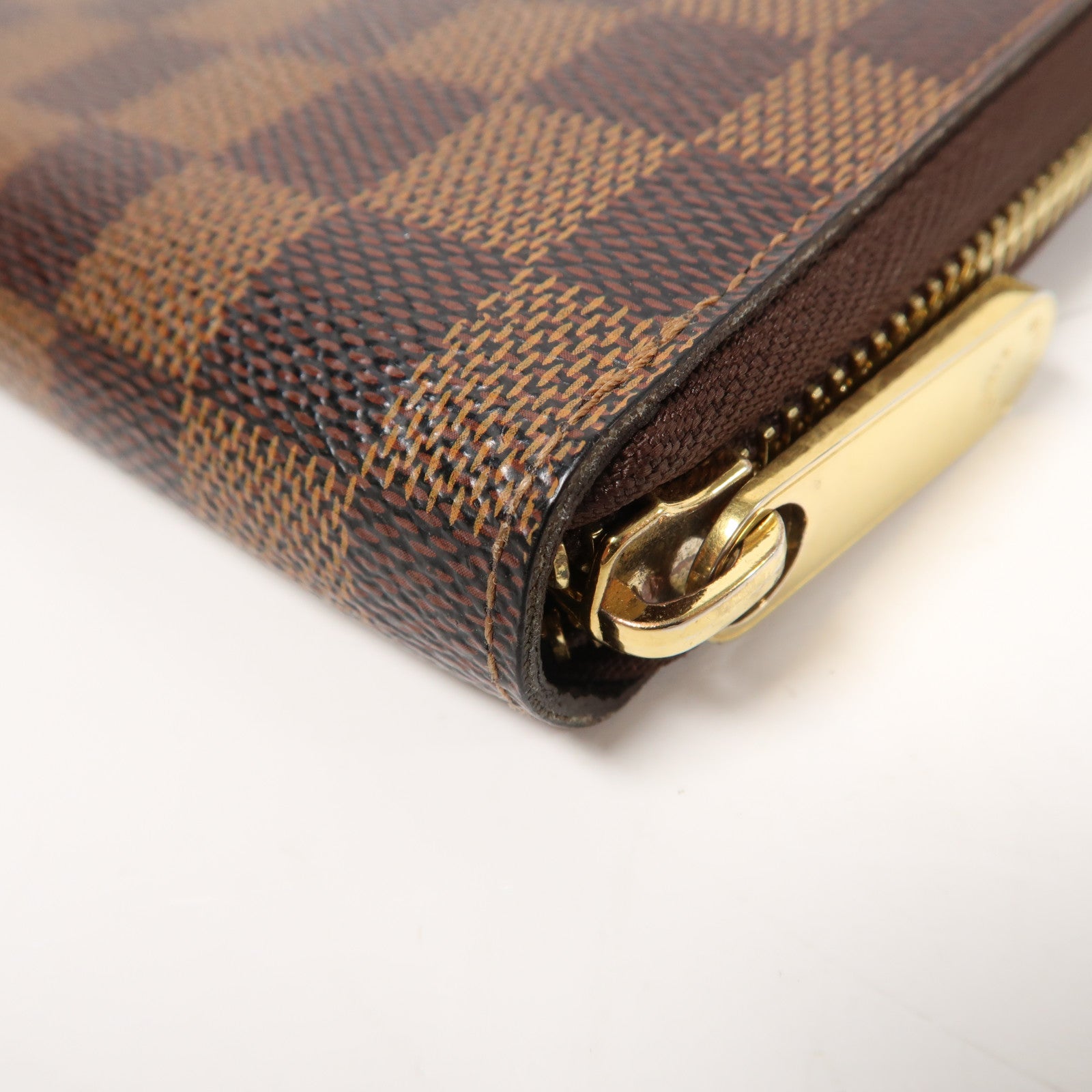LOUIS VUITTON Damier Zippy Organizer金扣拉鍊長錢包啡色