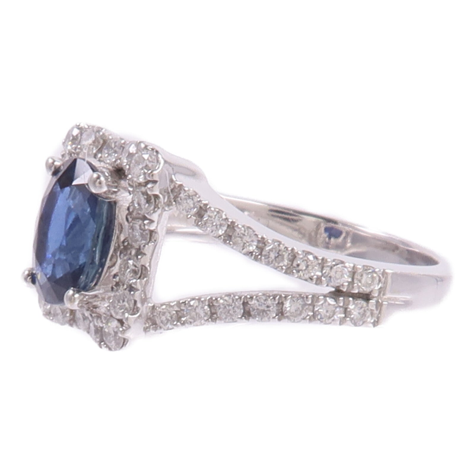 JEWELRY 【激減優惠】18K白金Sapphire Diamond Ring藍寶石/鑽石戒指
