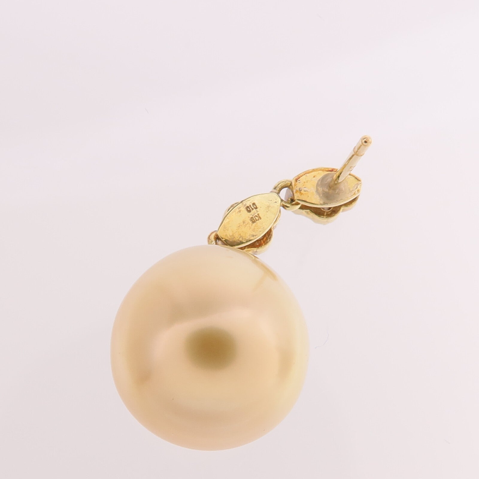 JEWELRY 【激減優惠】18K黃金Pearl Diamond Earrings珍珠/鑽石耳環