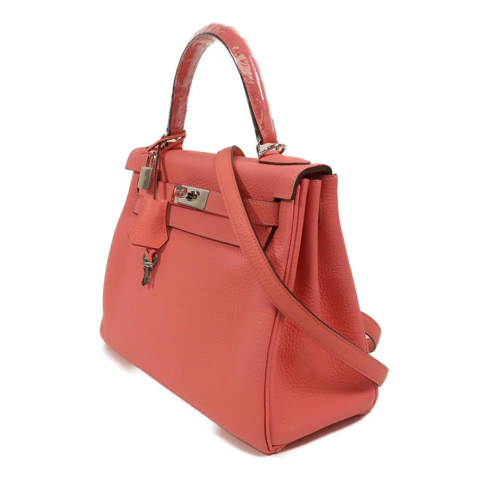 HERMES Togo皮革Kelly 28手挽肩背兩用袋Rose d'Ete