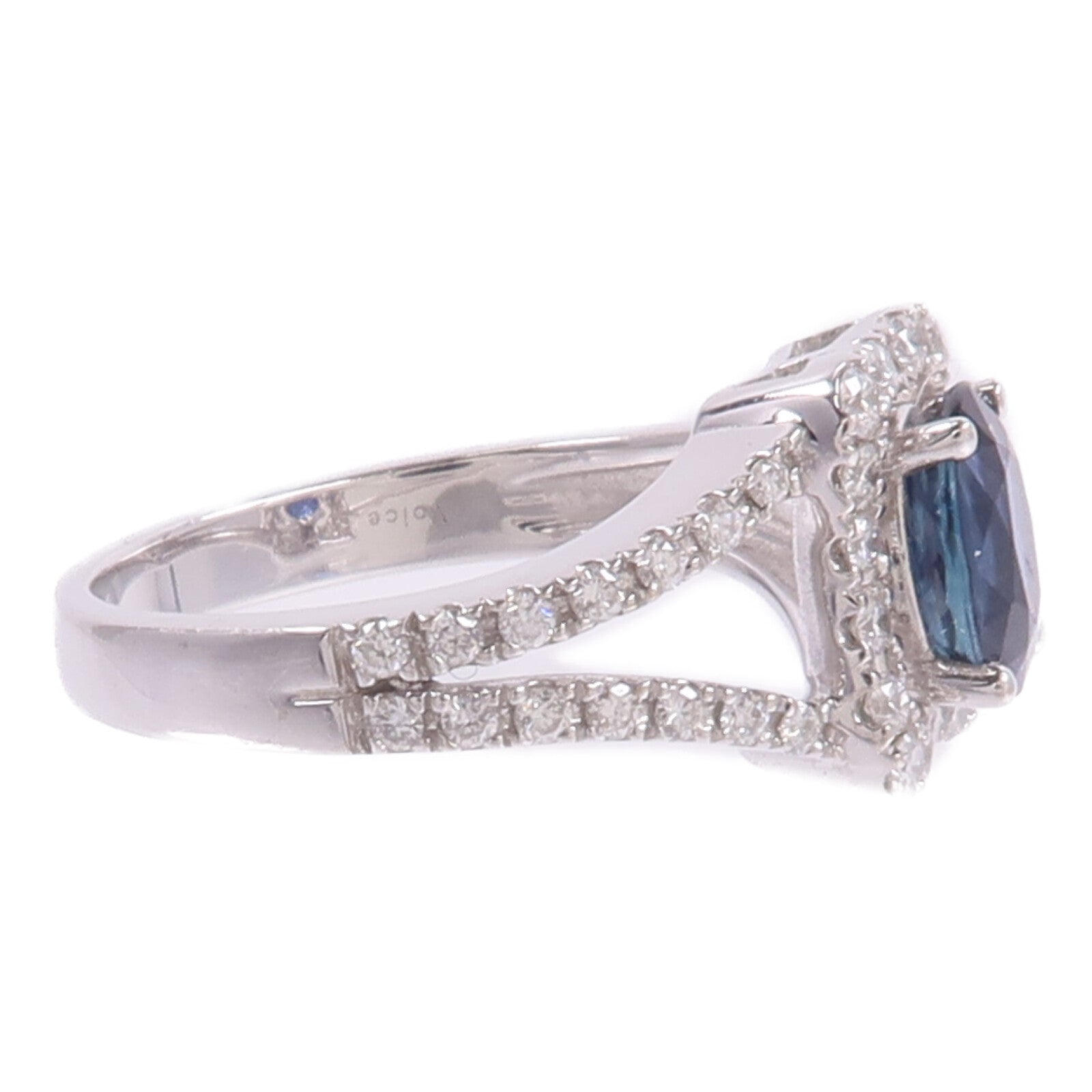 JEWELRY 【激減優惠】18K白金Sapphire Diamond Ring藍寶石/鑽石戒指