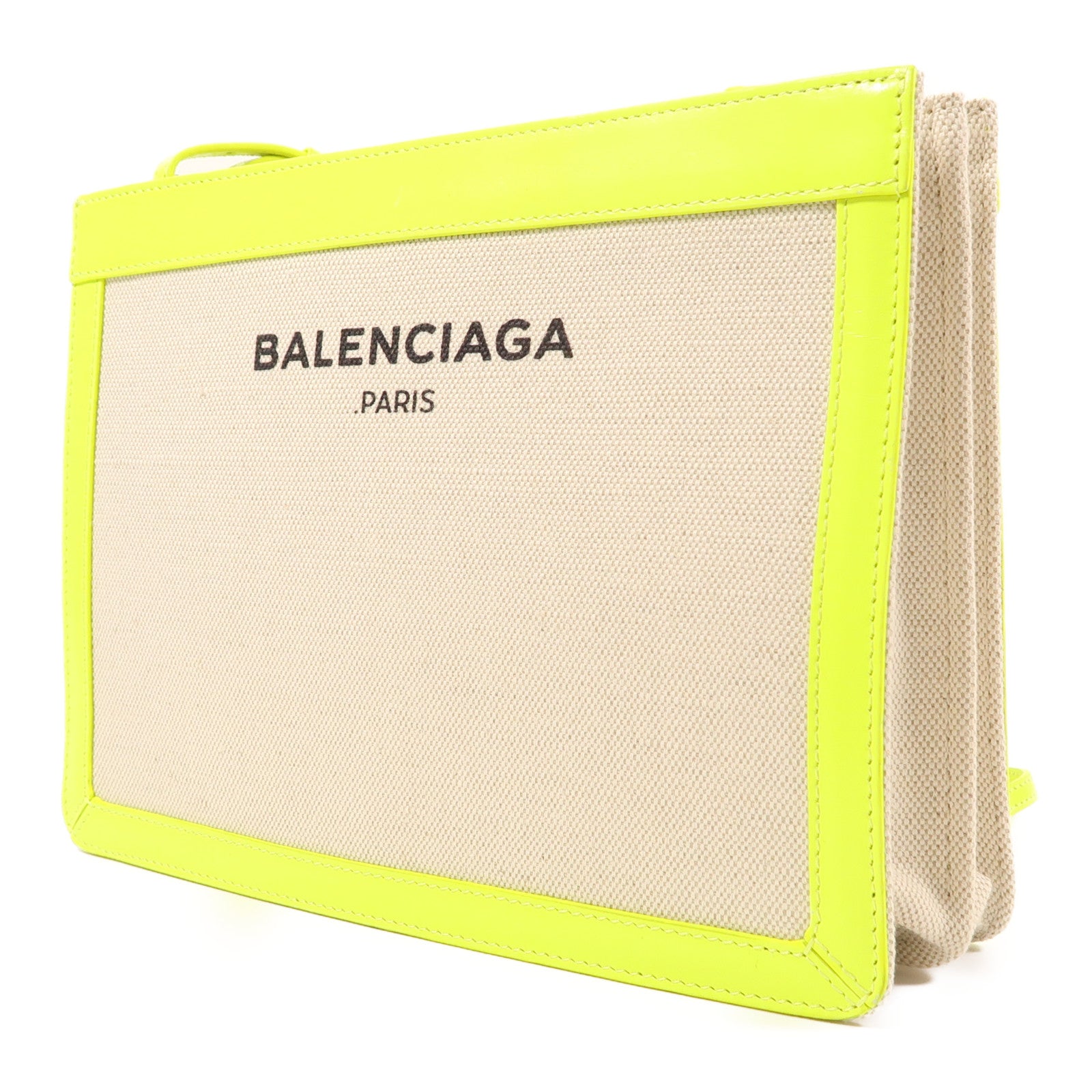 BALENCIAGA 帆布Shoulder Bag銀扣肩背袋