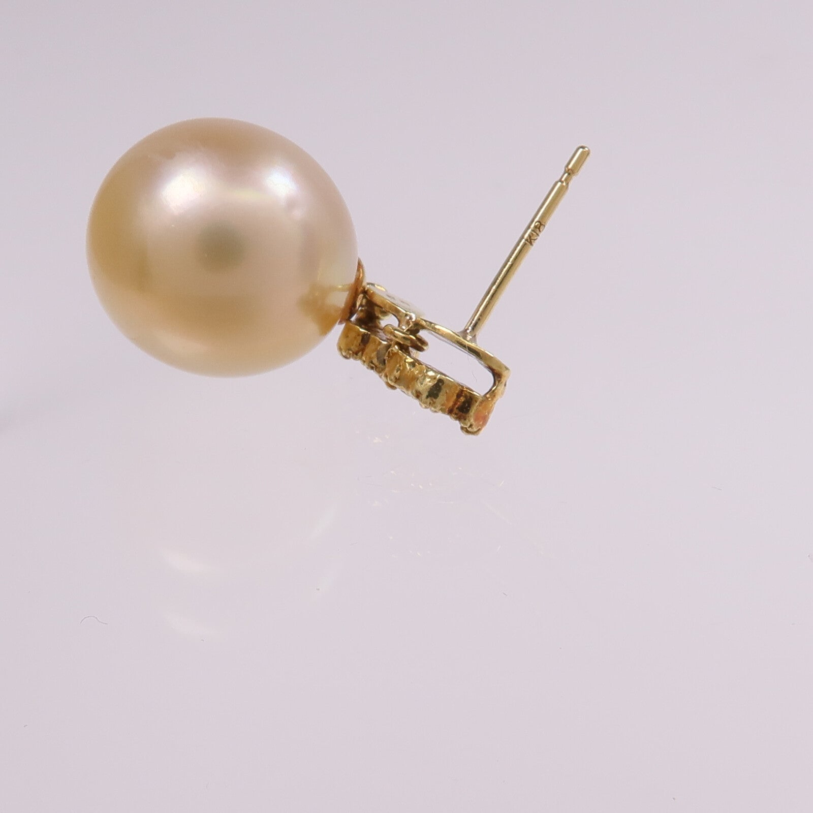 JEWELRY 【激減優惠】18K黃金Pearl Diamond Earrings珍珠/鑽石耳環