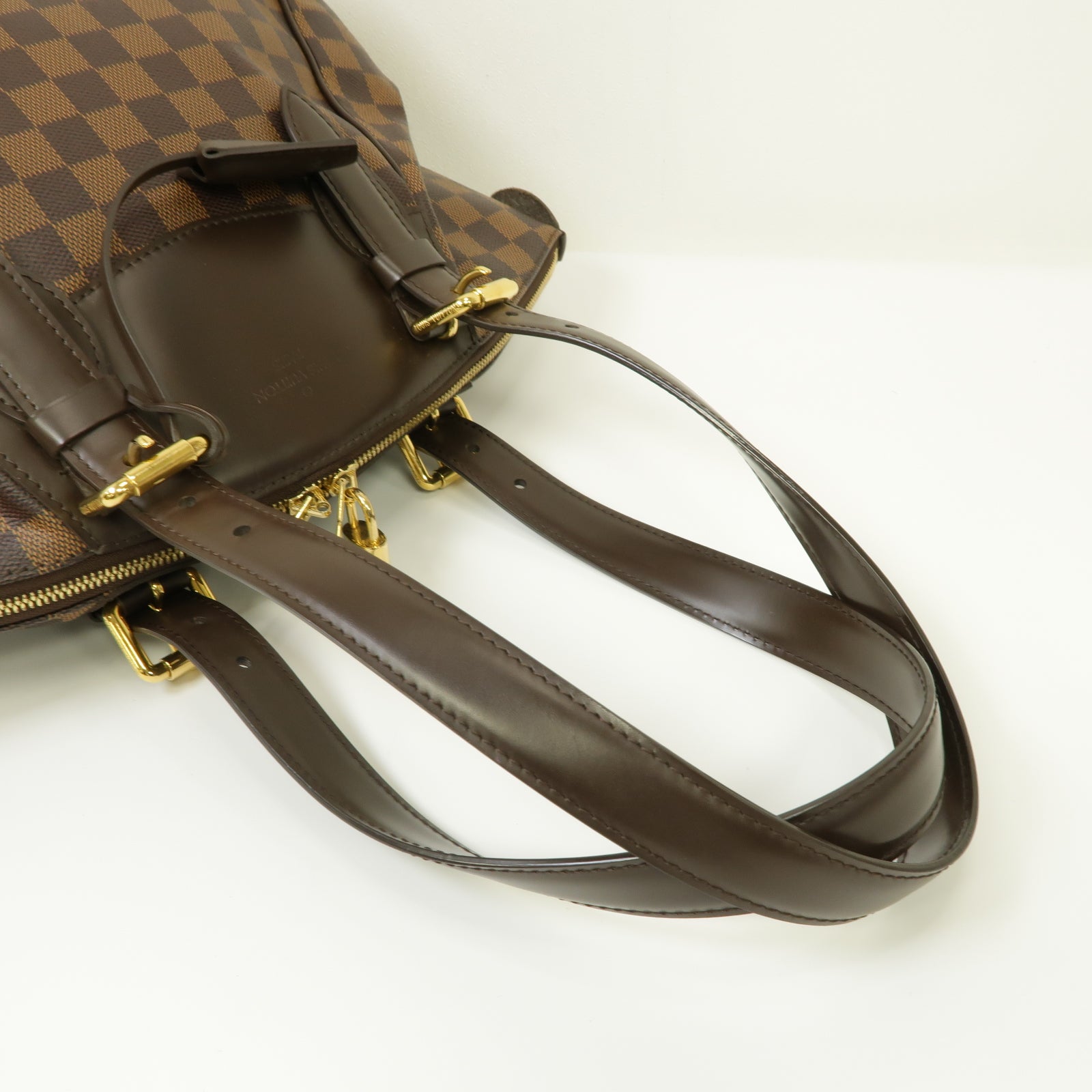 LOUIS VUITTON 【激減優惠】Damier Verona MM金扣肩背袋棕色