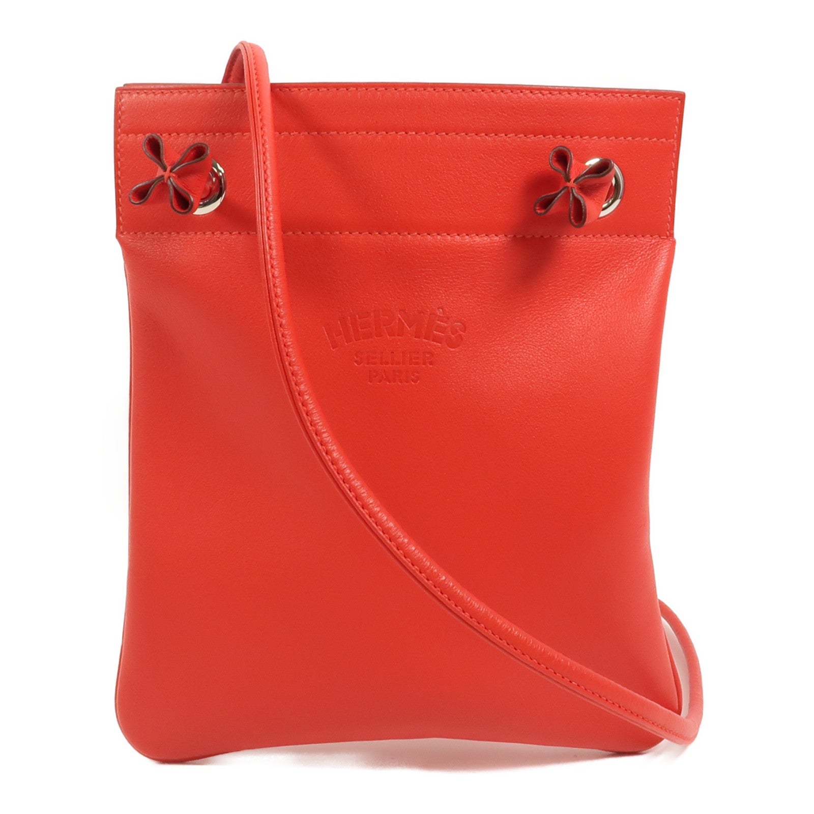 HERMES Swift皮革Aline Mini肩背袋Rouge de Coeur