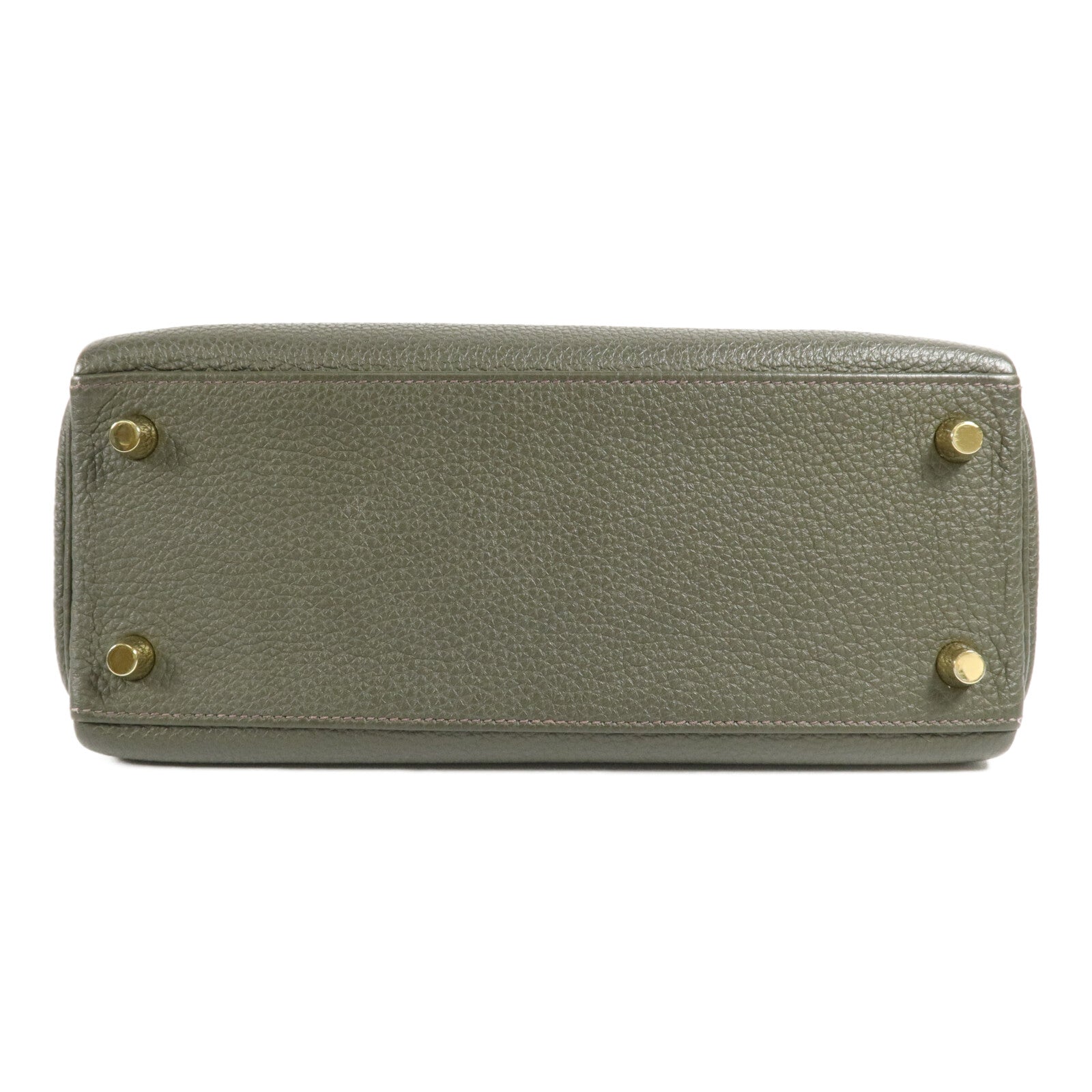 HERMES 皮革Kelly 25手挽肩背兩用袋Vert De Gris