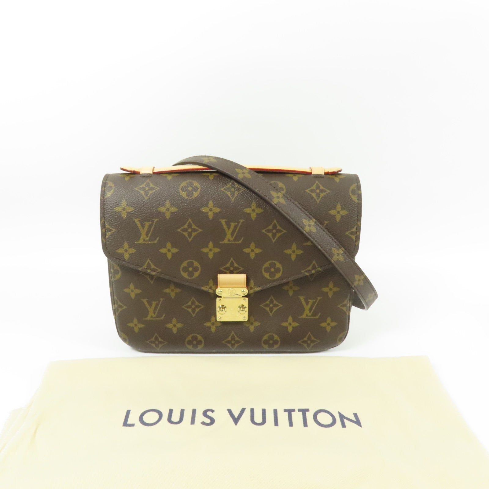 LOUIS VUITTON Monogram Pochette Metis MM金扣手挽肩背兩用袋