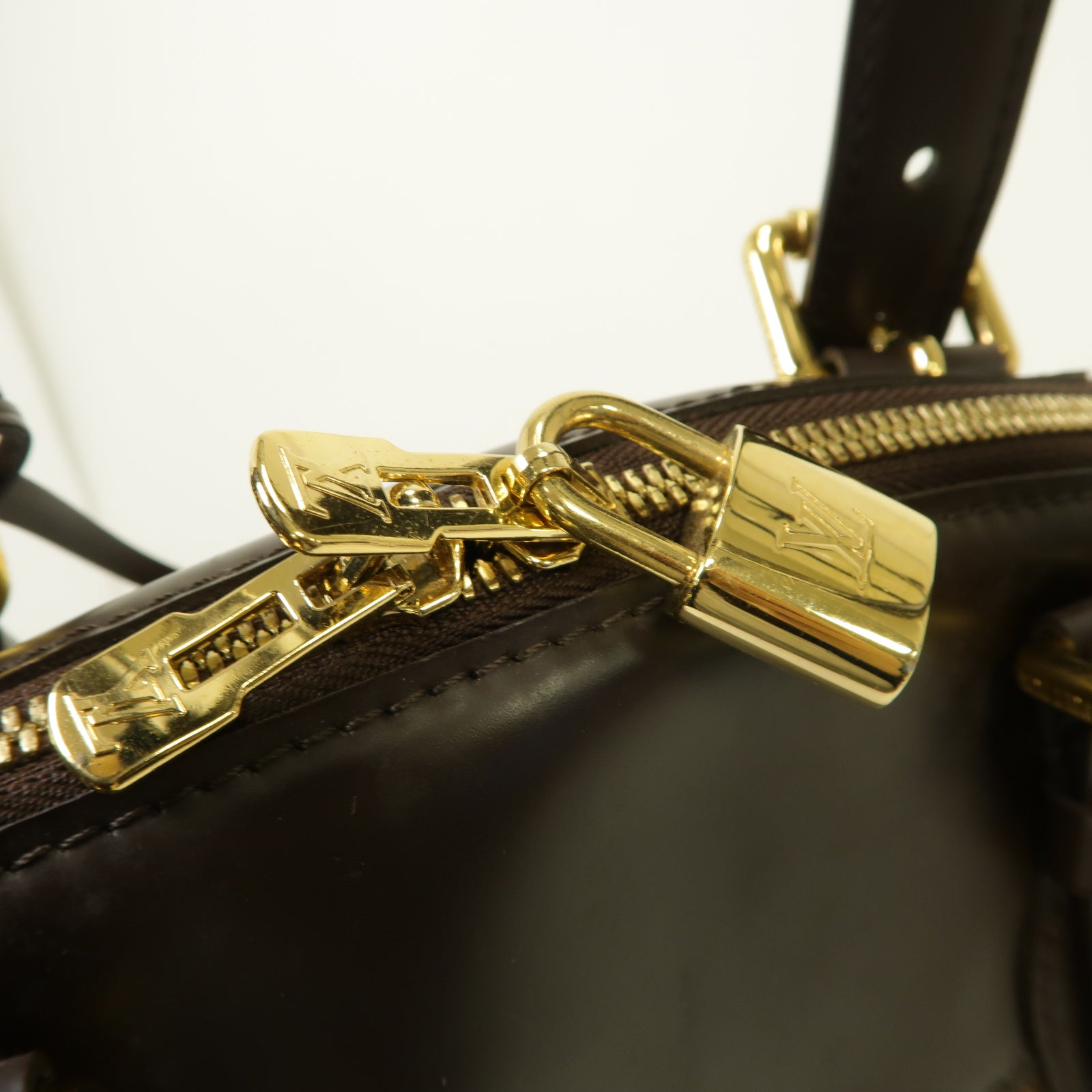 LOUIS VUITTON 【激減優惠】Damier Verona MM金扣肩背袋棕色