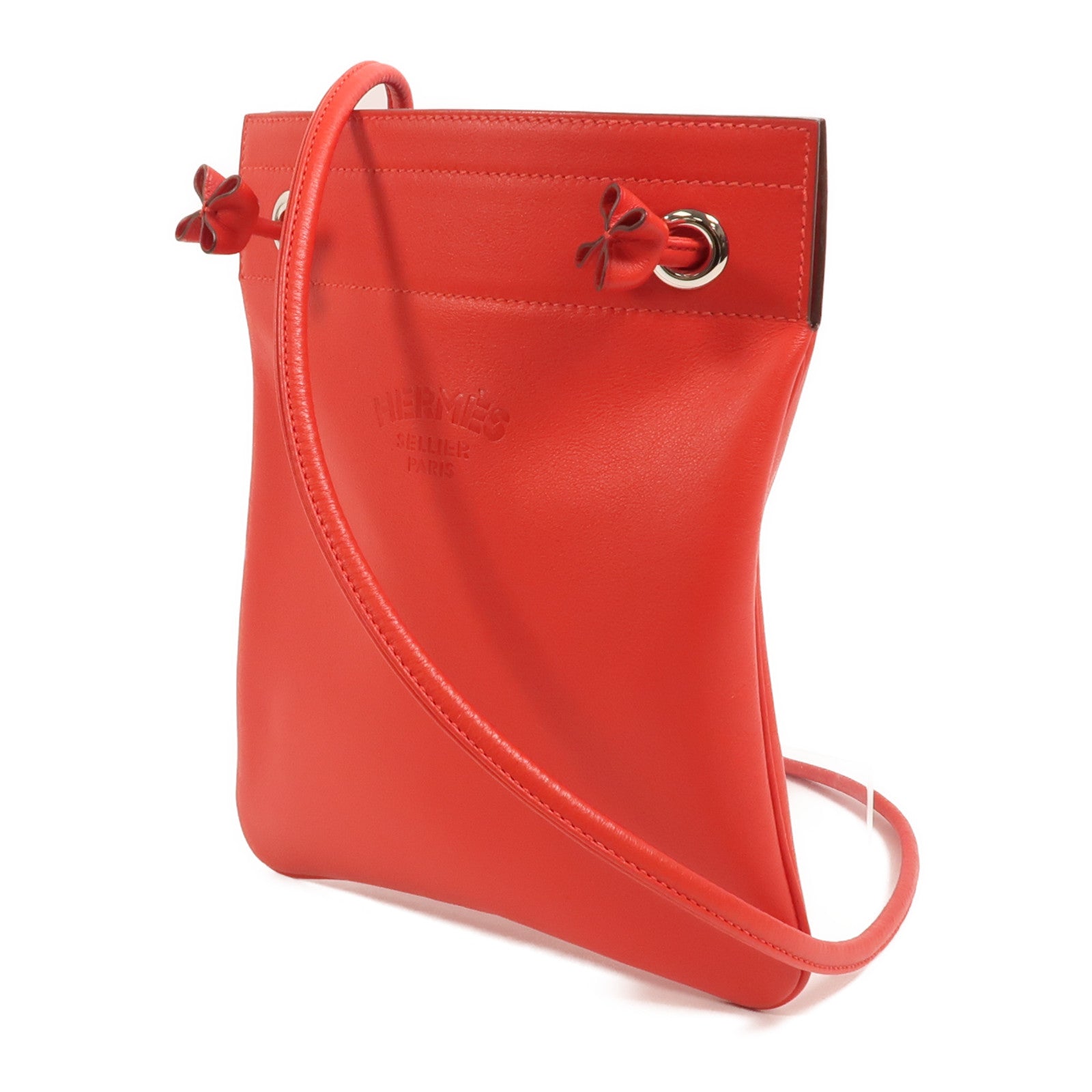 HERMES Swift皮革Aline Mini肩背袋Rouge de Coeur