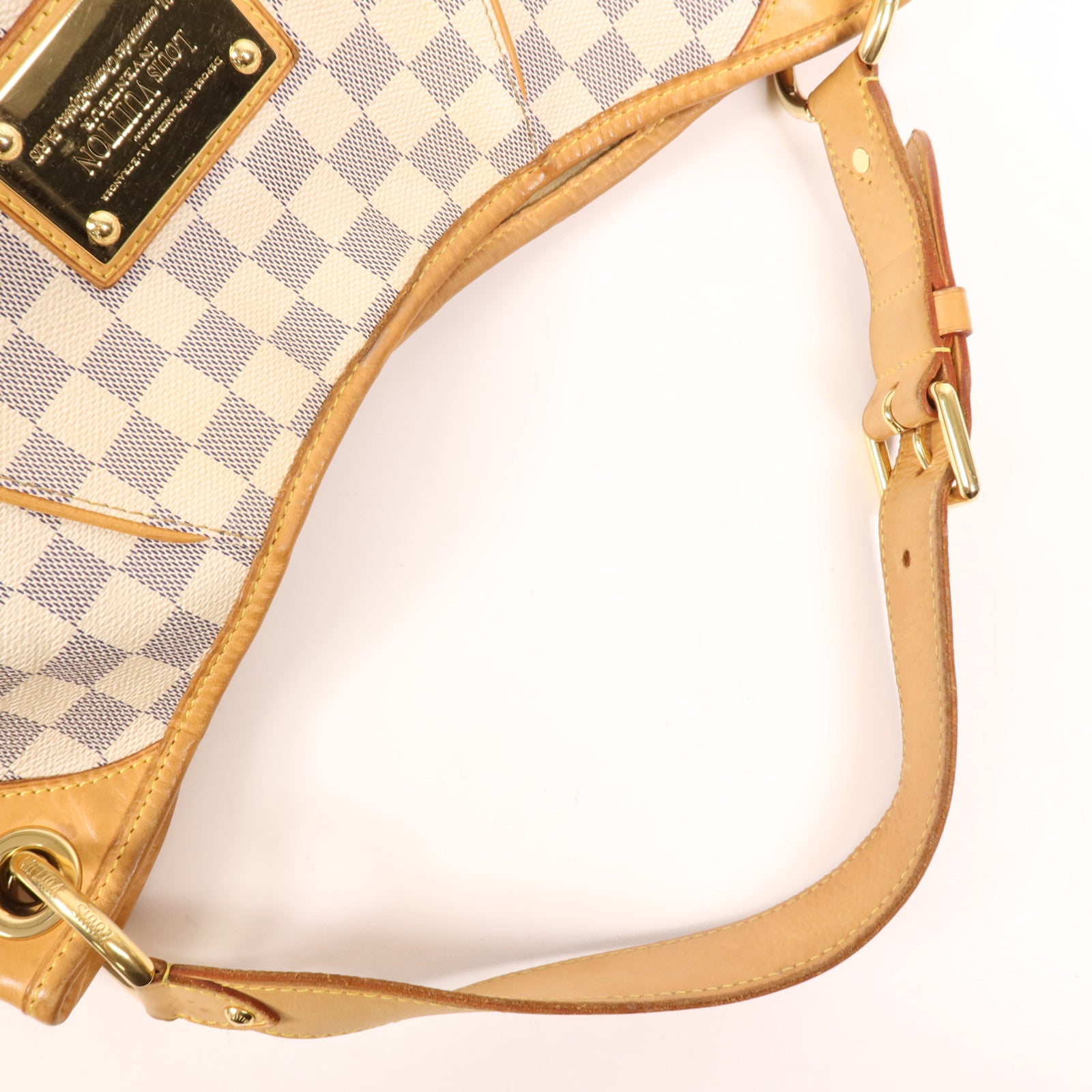 LOUIS VUITTON Damier Azur Galliera GM金扣肩背袋