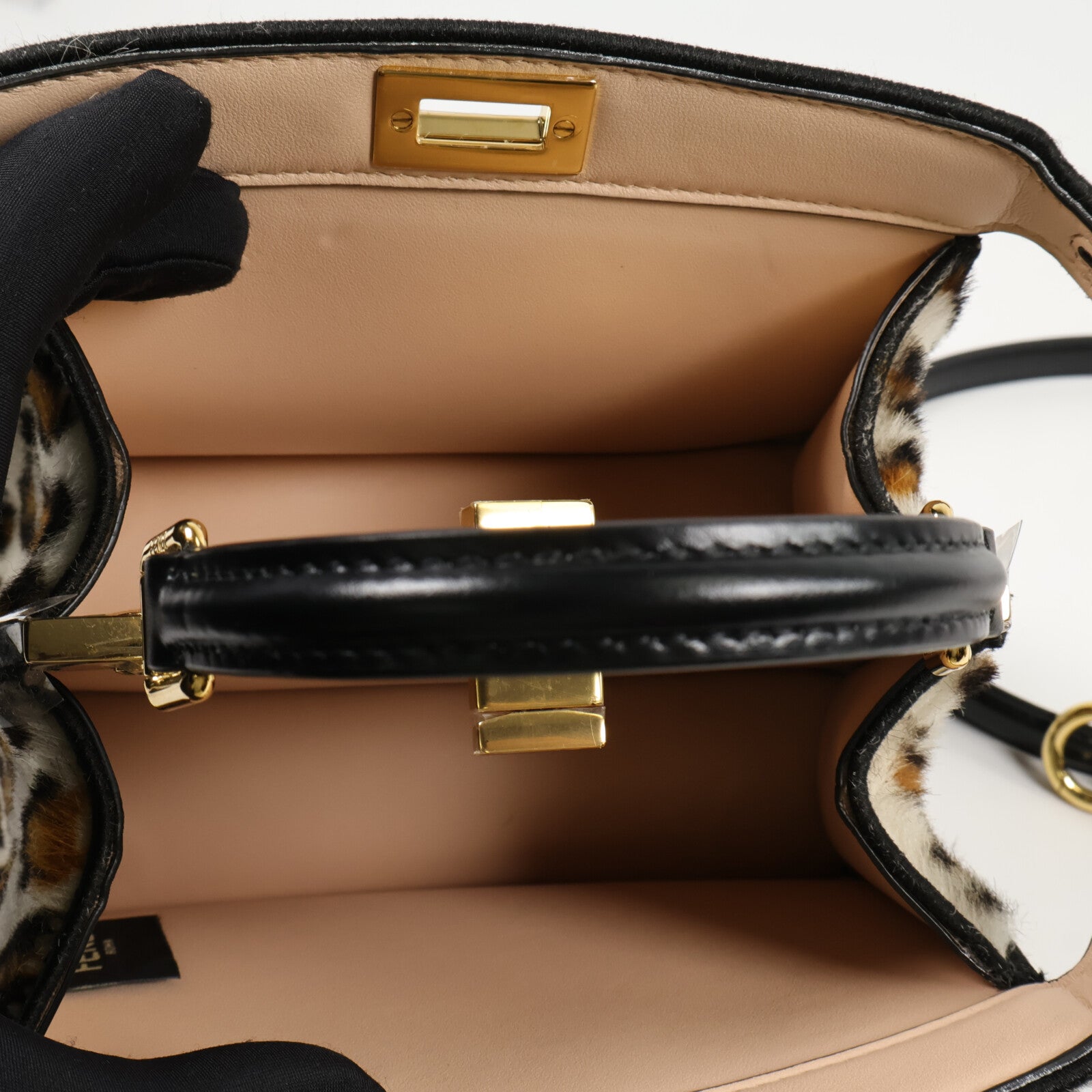 FENDI 馬毛Peekaboo ISeeU Petite手挽肩背兩用袋